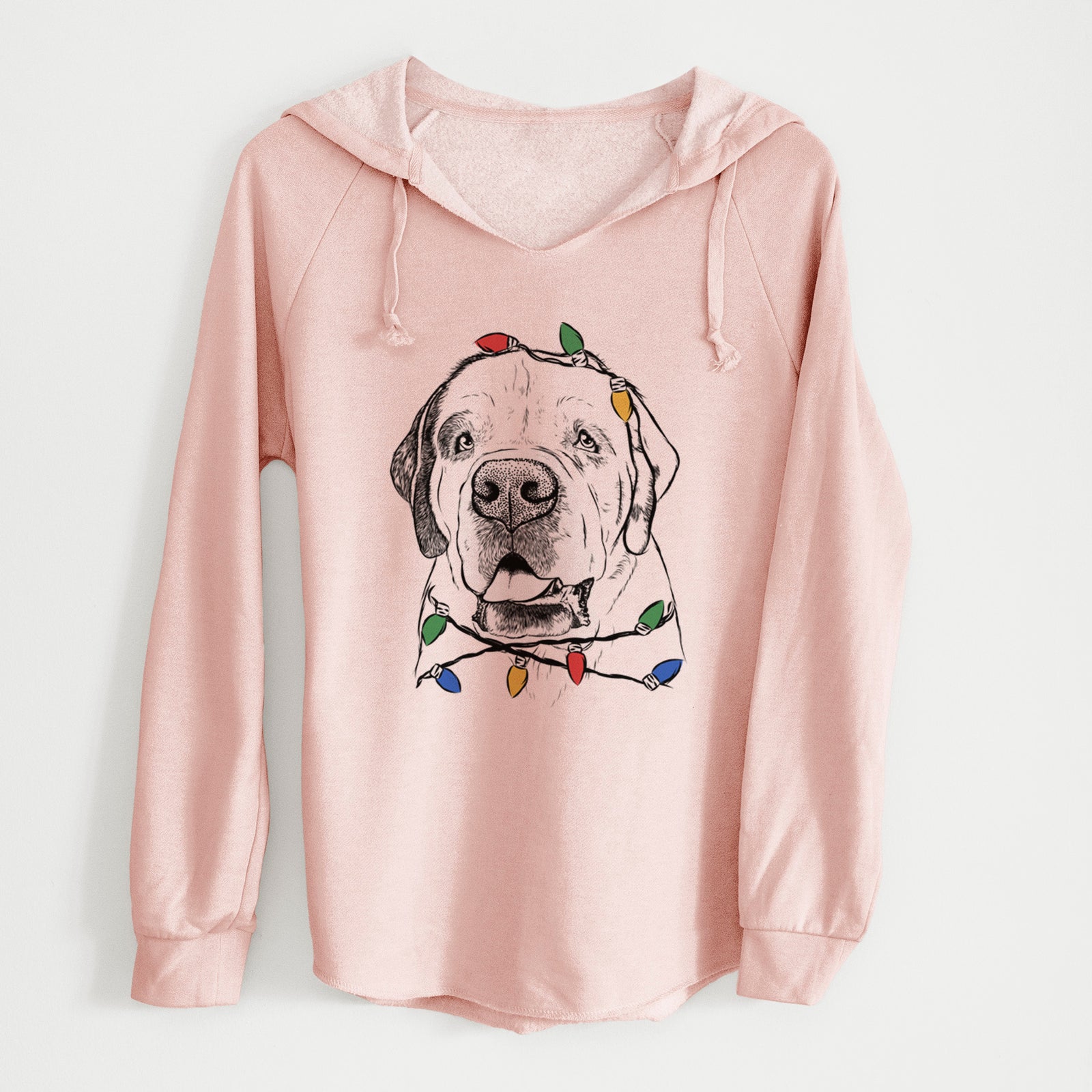 Christmas Lights Wendy the Saint Bernard - Cali Wave Hooded Sweatshirt