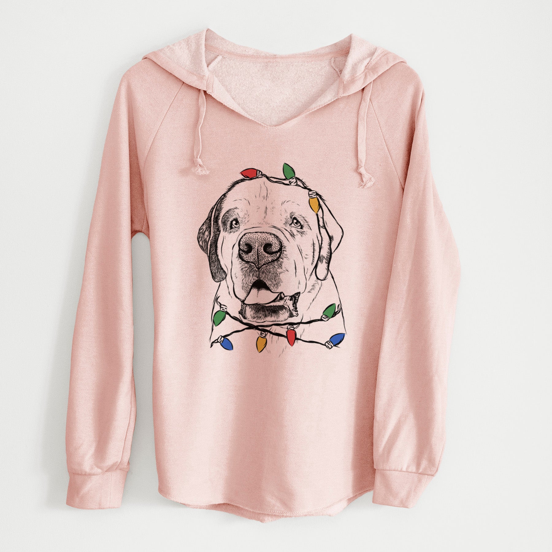 Christmas Lights Wendy the Saint Bernard - Cali Wave Hooded Sweatshirt