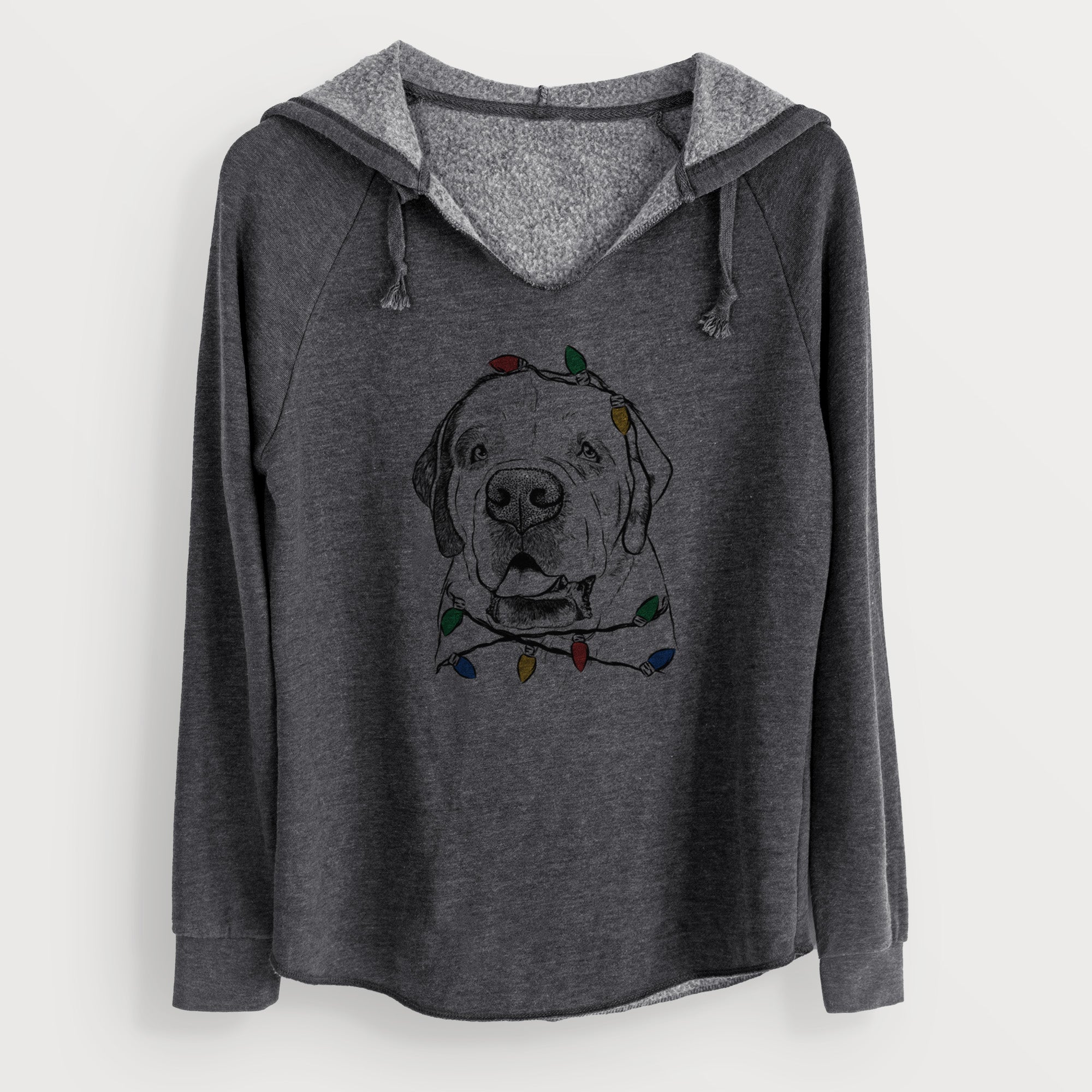 Christmas Lights Wendy the Saint Bernard - Cali Wave Hooded Sweatshirt