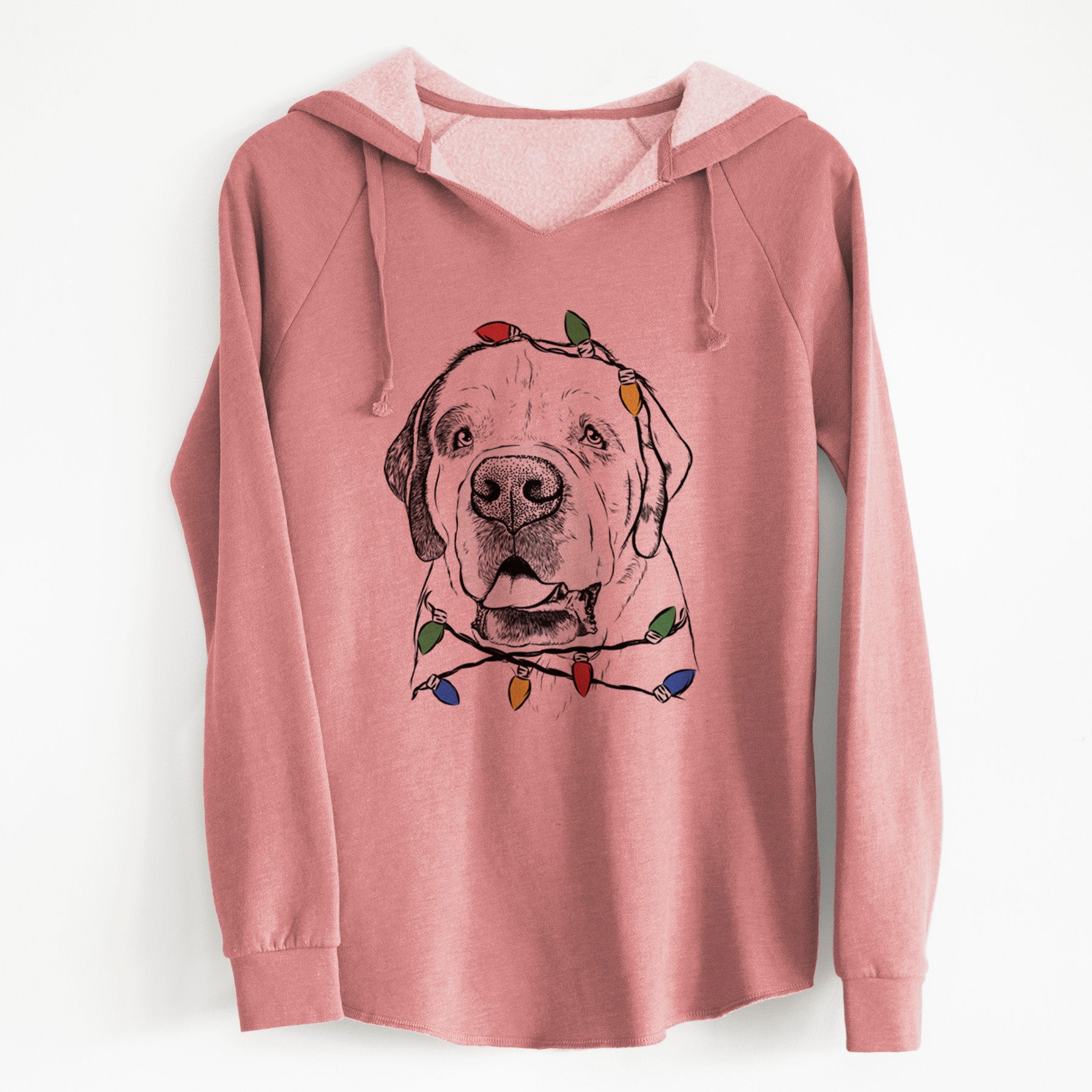 Christmas Lights Wendy the Saint Bernard - Cali Wave Hooded Sweatshirt