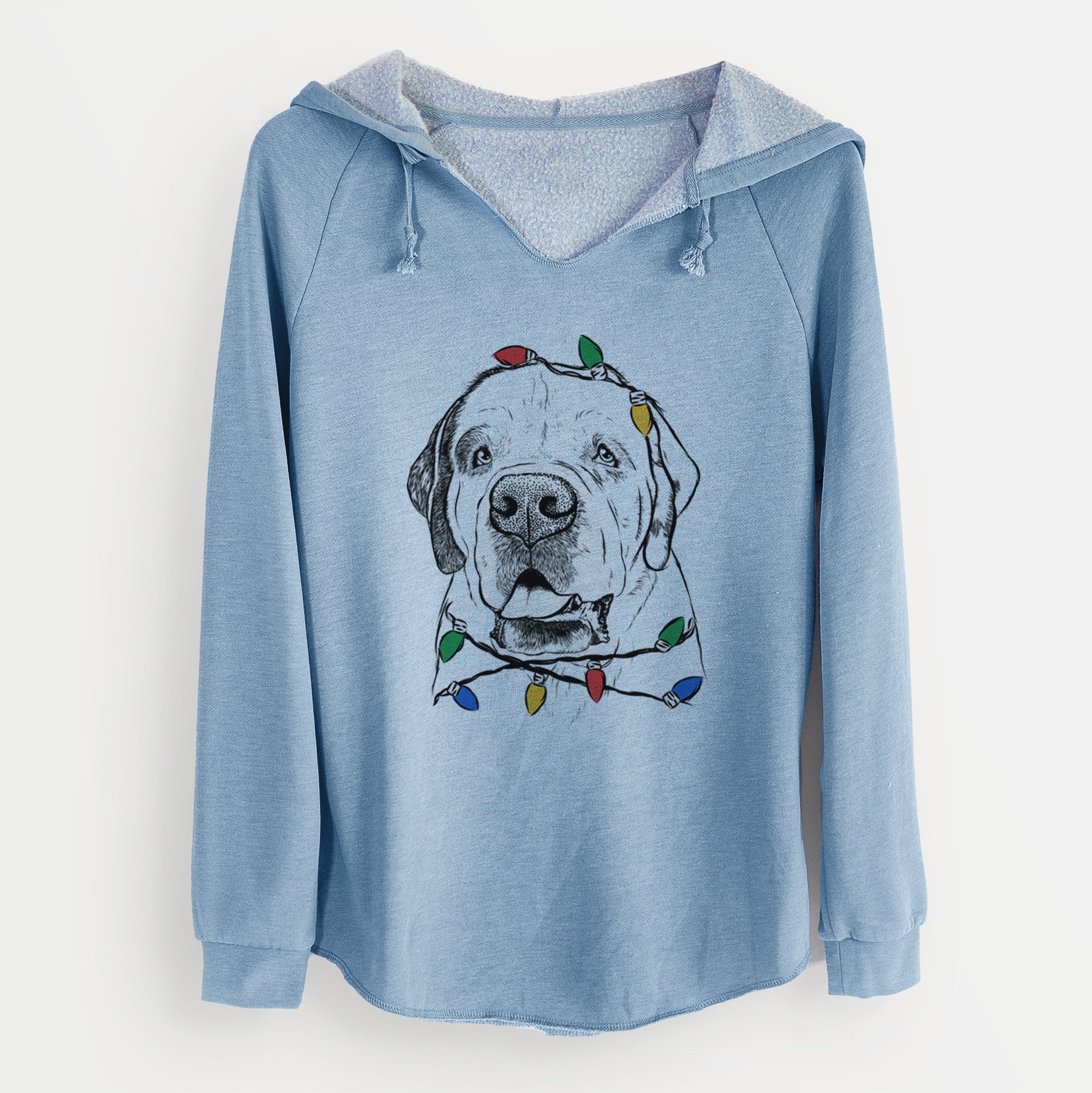 Christmas Lights Wendy the Saint Bernard - Cali Wave Hooded Sweatshirt