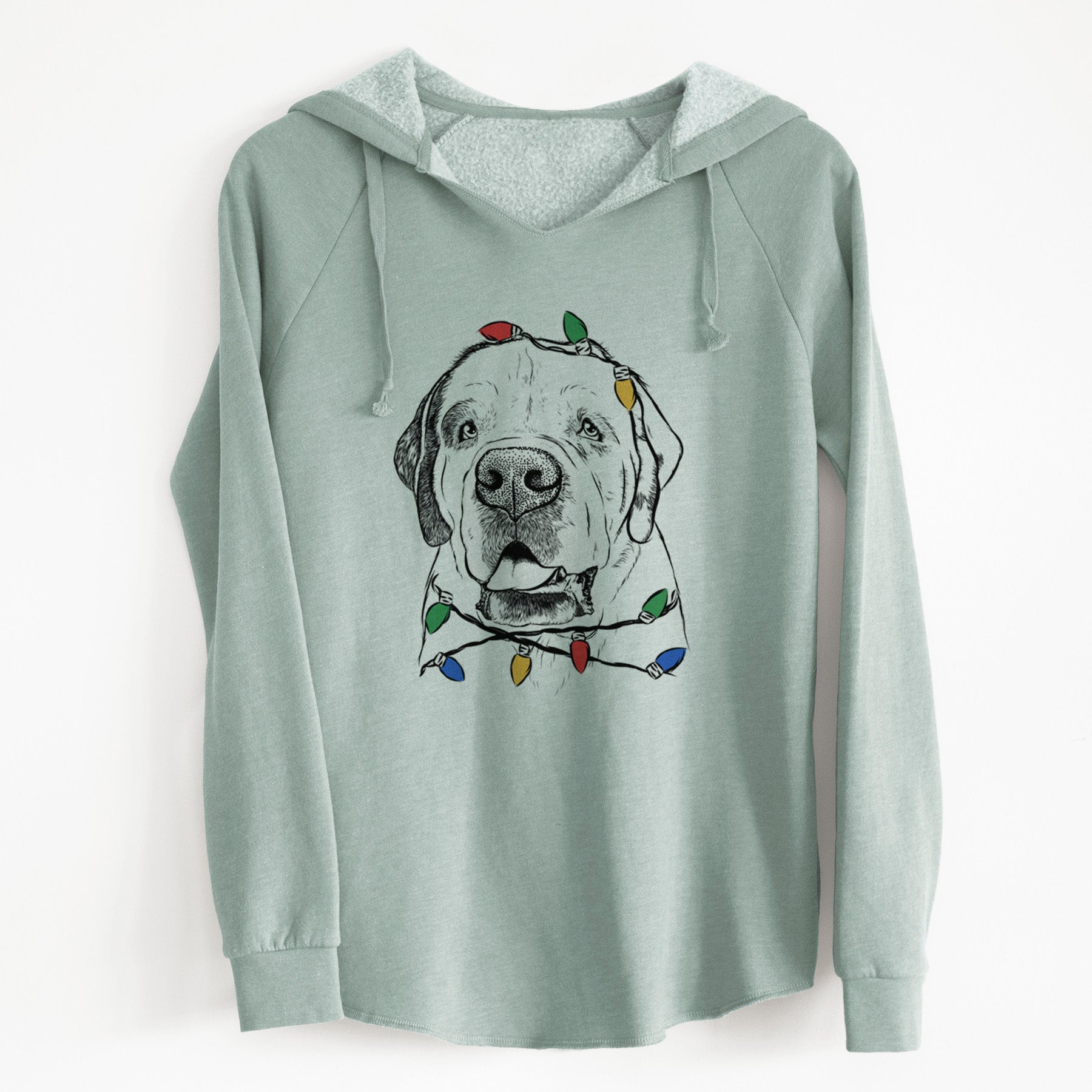 Christmas Lights Wendy the Saint Bernard - Cali Wave Hooded Sweatshirt