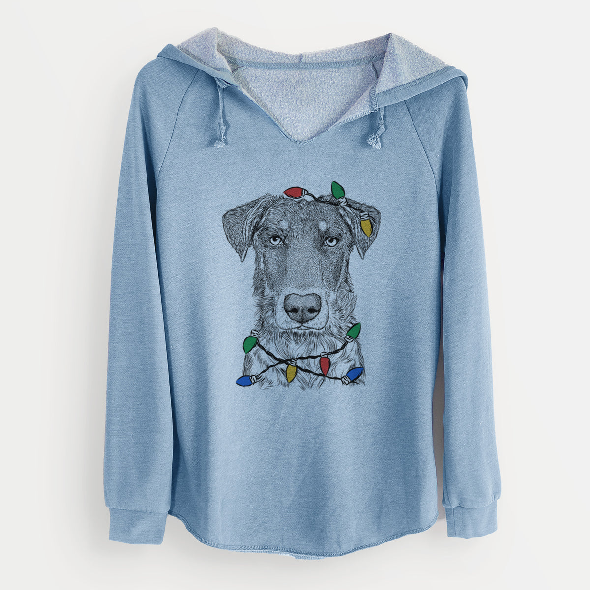 Christmas Lights Wesson the Beauceron - Cali Wave Hooded Sweatshirt