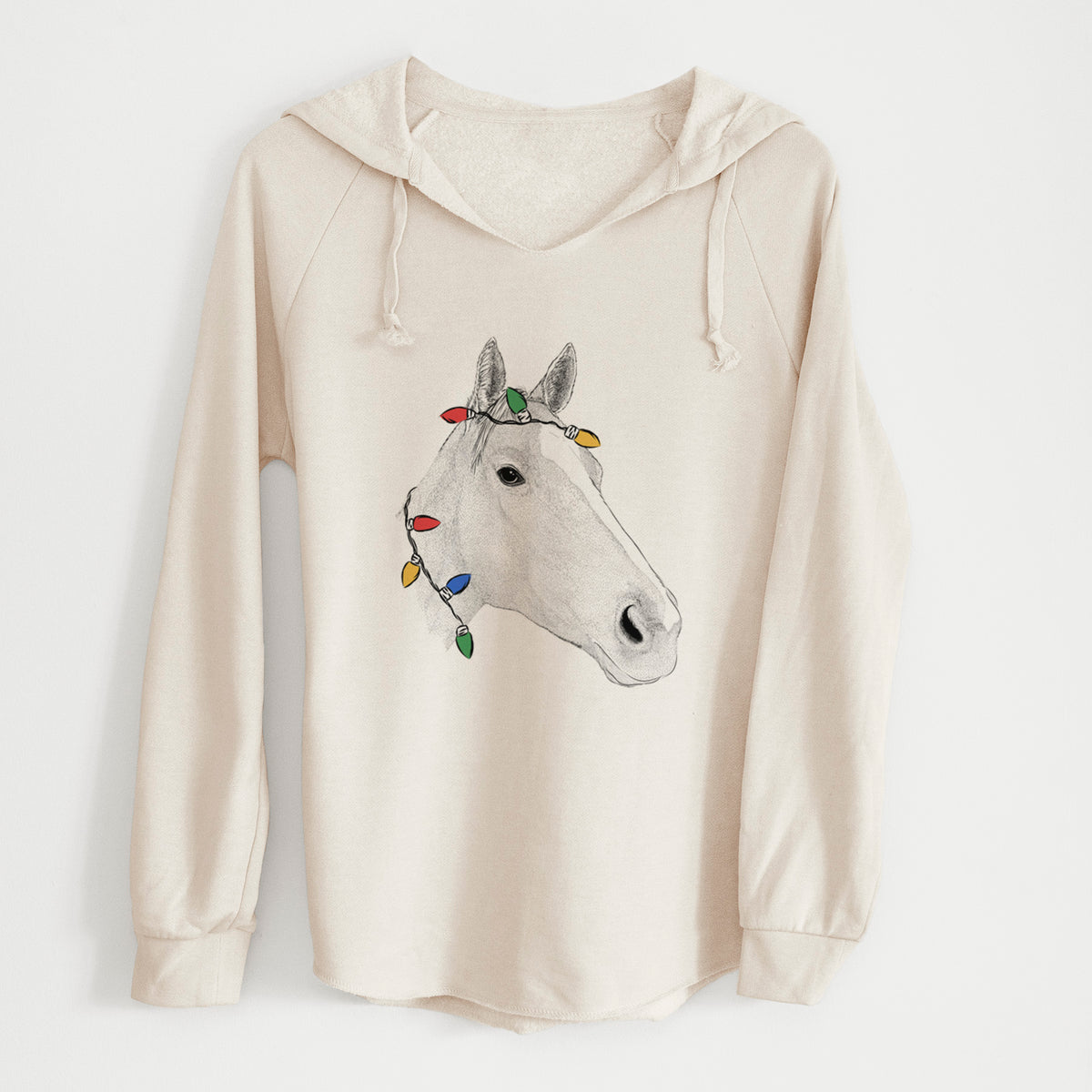 Christmas Lights Westley the Horse - Cali Wave Hooded Sweatshirt