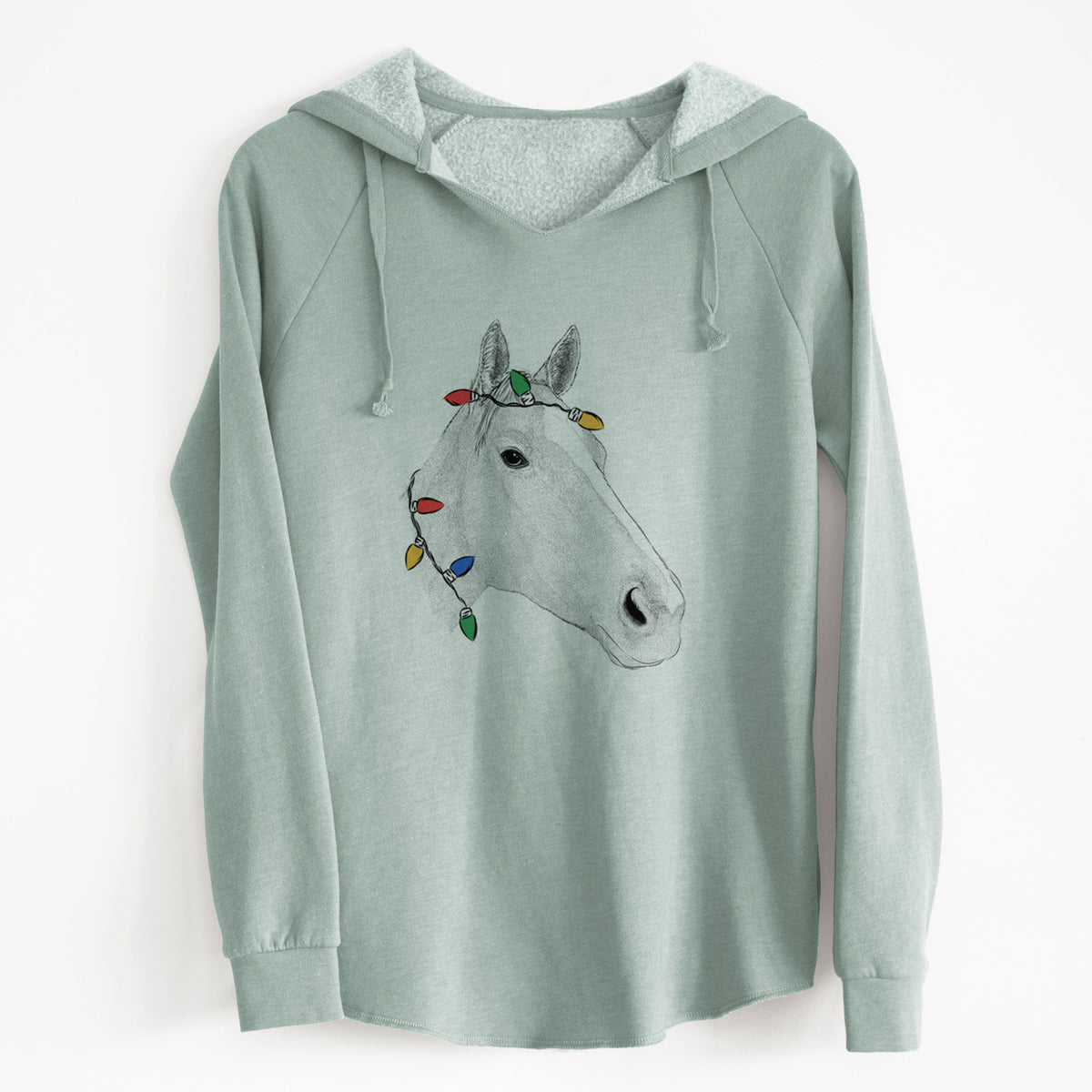 Christmas Lights Westley the Horse - Cali Wave Hooded Sweatshirt