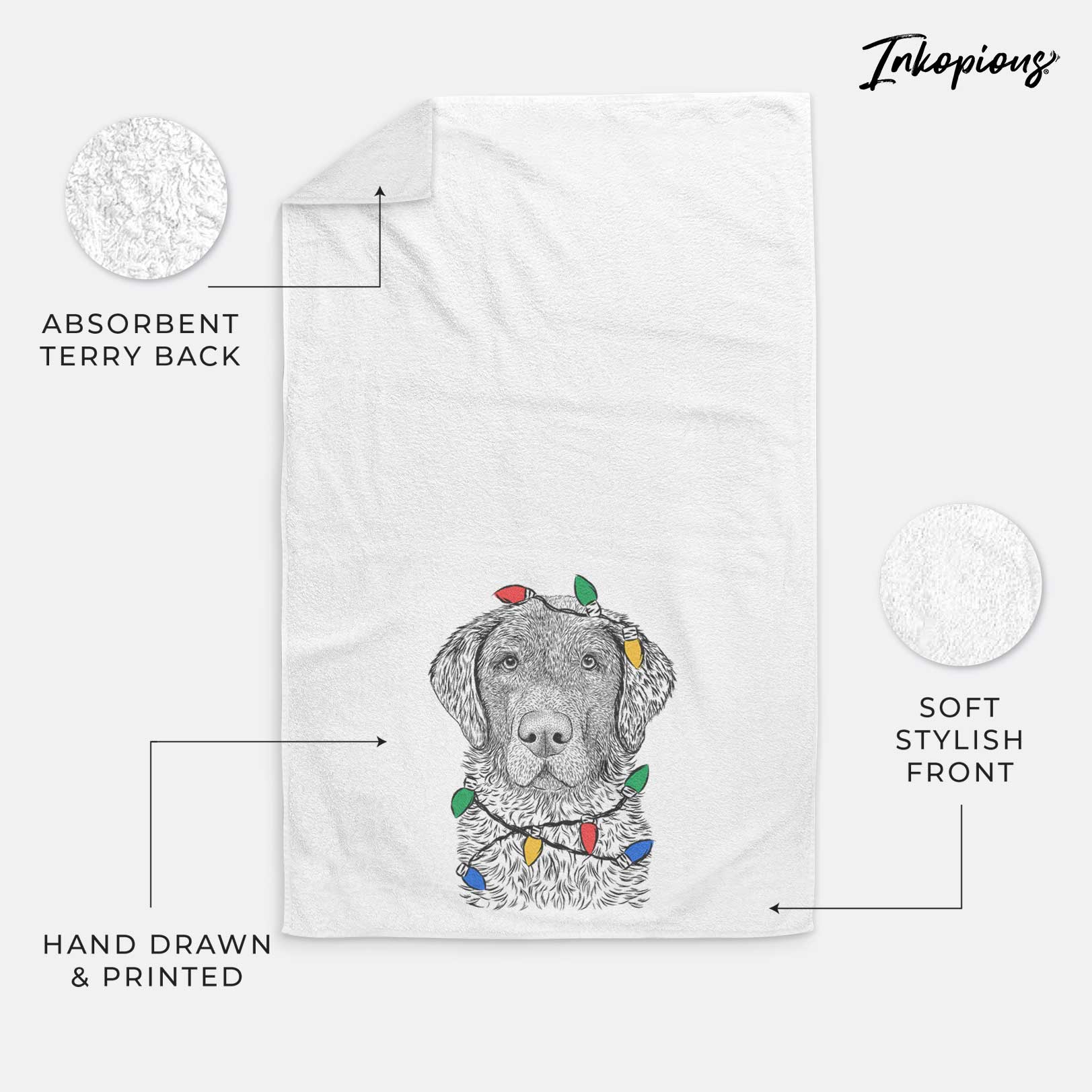 Whiskey the Chocolate Lab Decorative Hand Towel