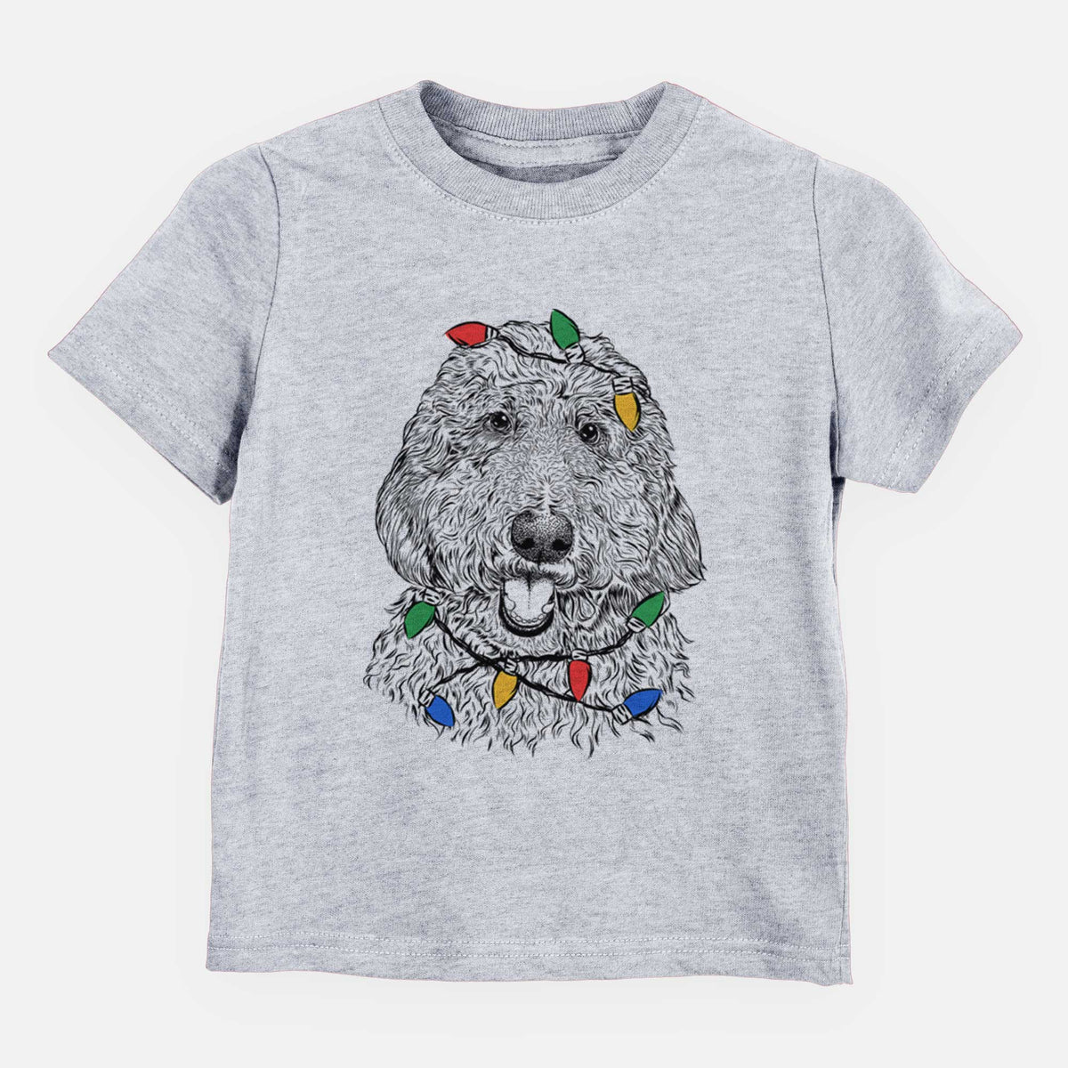 Christmas Lights Whisper the Goldendoodle - Kids/Youth/Toddler Shirt