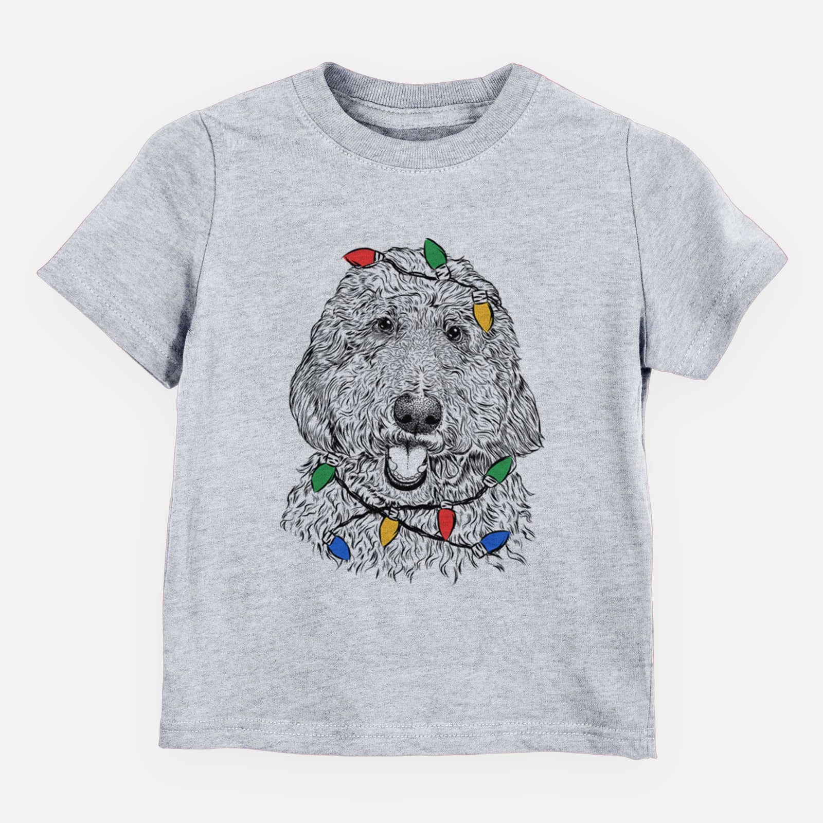Christmas Lights Whisper the Goldendoodle - Kids/Youth/Toddler Shirt