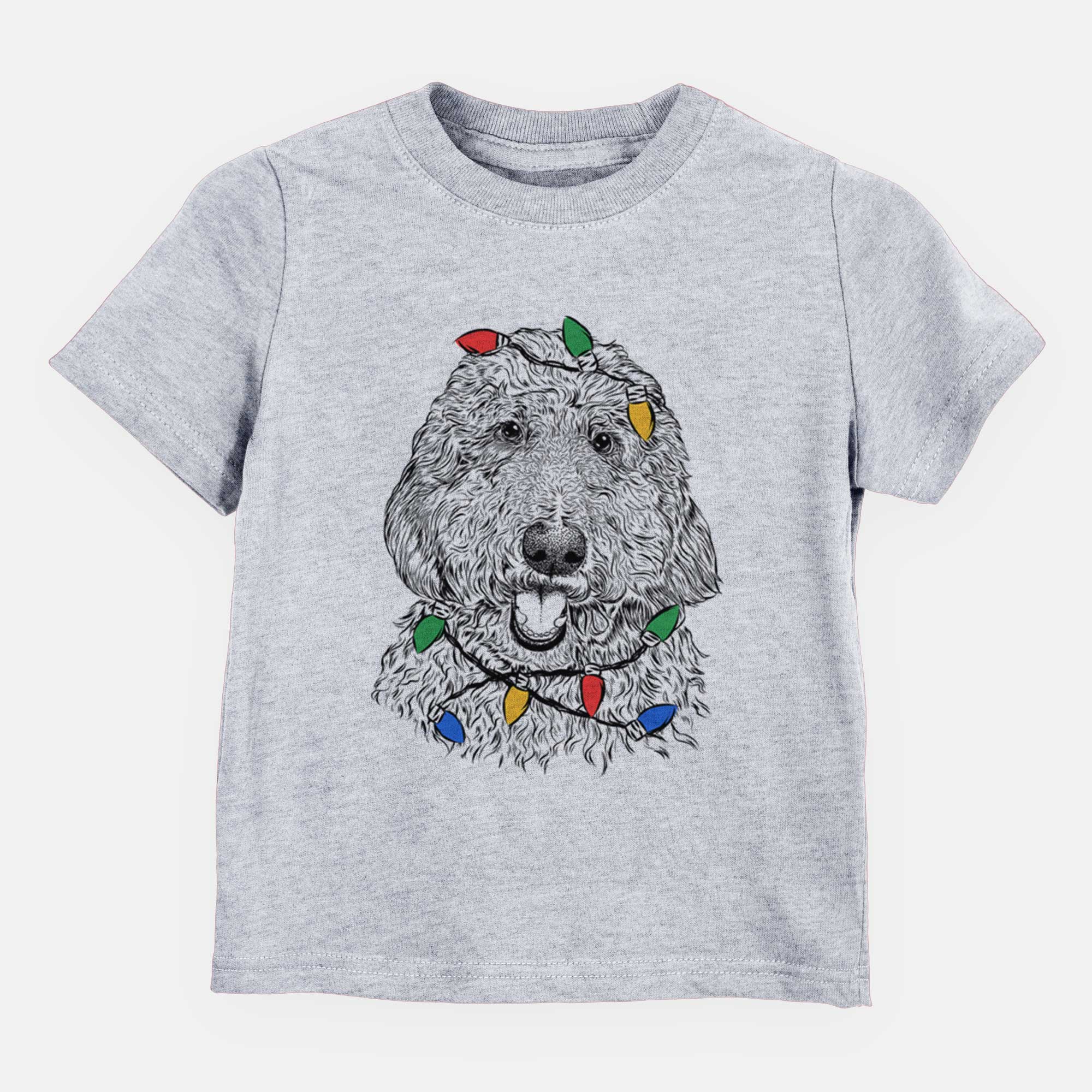 Christmas Lights Whisper the Goldendoodle - Kids/Youth/Toddler Shirt
