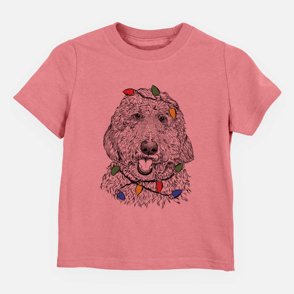 Christmas Lights Whisper the Goldendoodle - Kids/Youth/Toddler Shirt