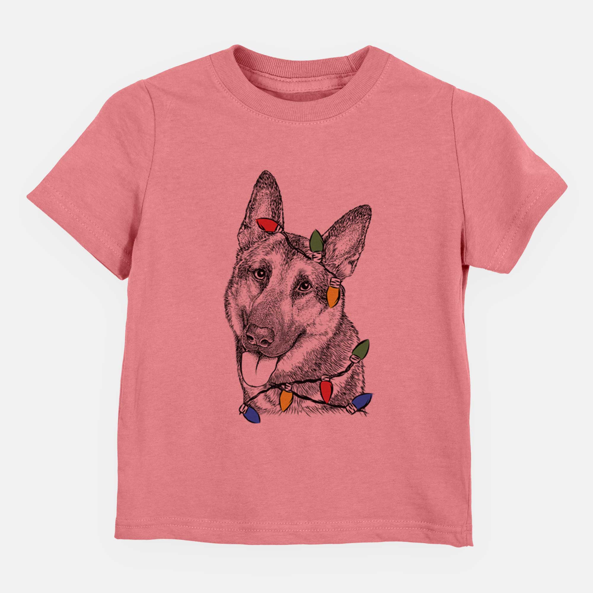 Christmas Lights Whitaker the German Shepherd - Kids/Youth/Toddler Shirt