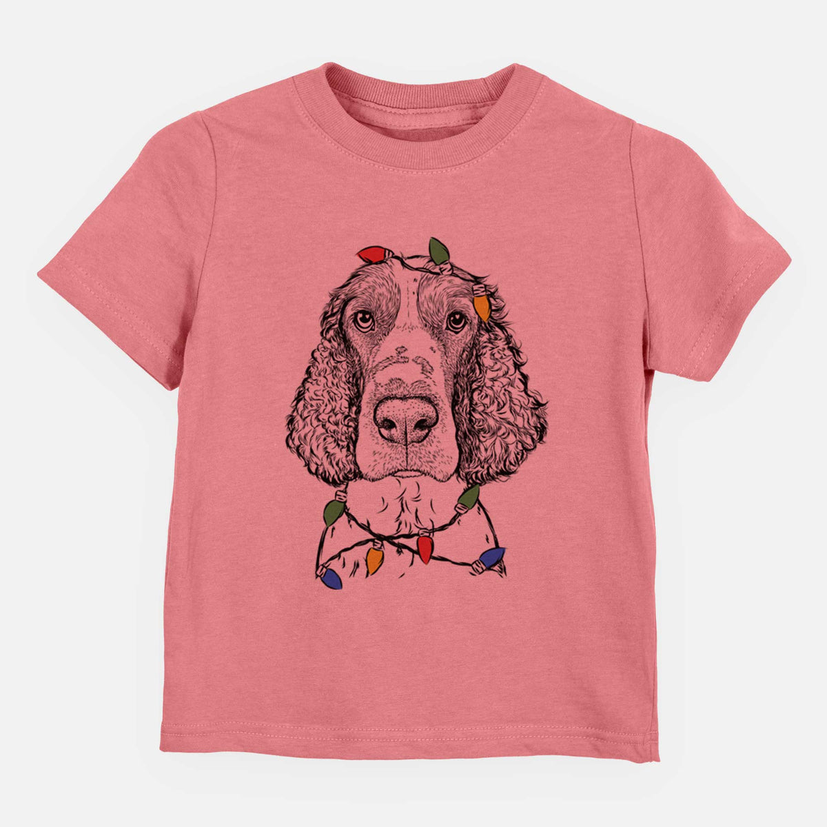 Christmas Lights Wilbur the English Springer Spaniel - Kids/Youth/Toddler Shirt