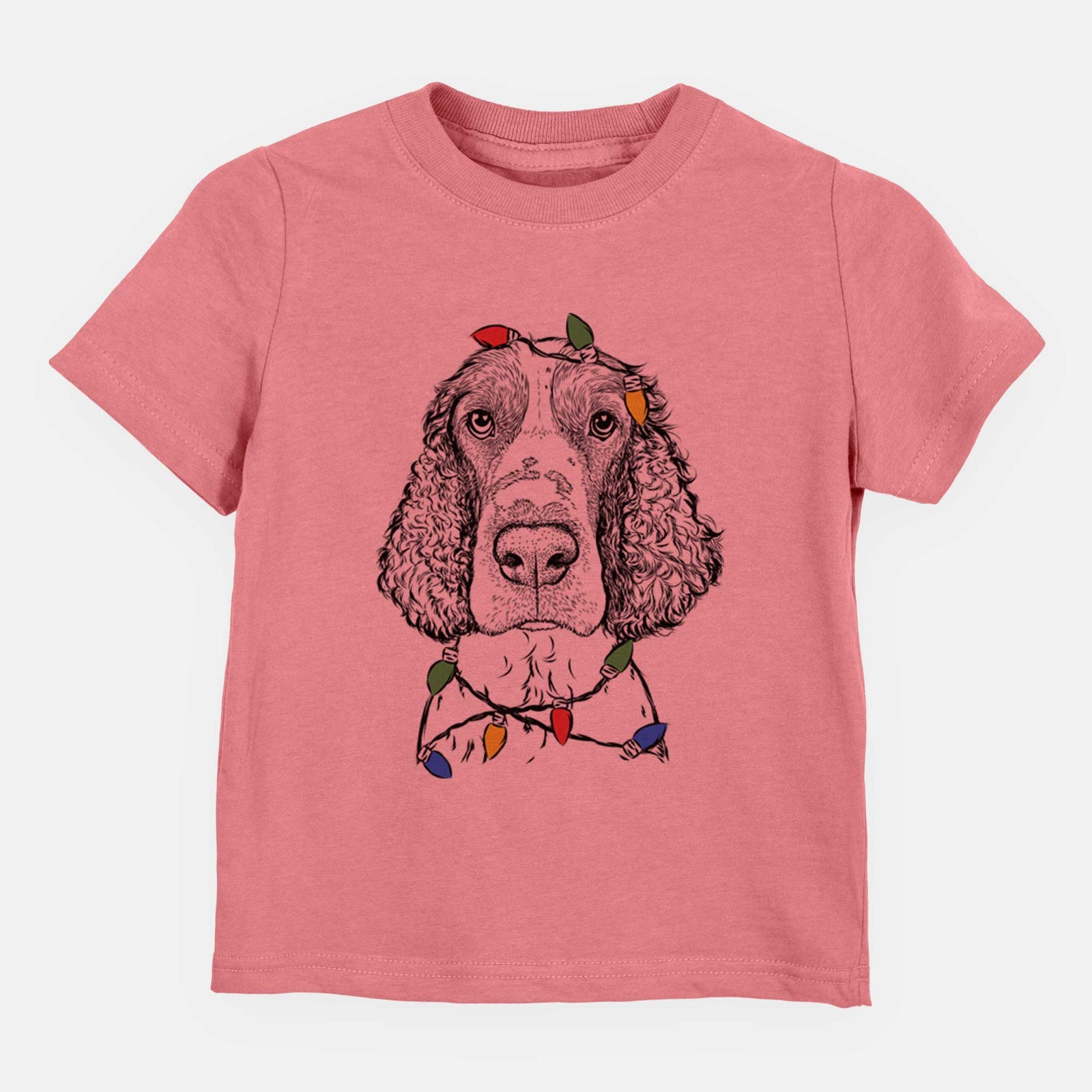 Christmas Lights Wilbur the English Springer Spaniel - Kids/Youth/Toddler Shirt