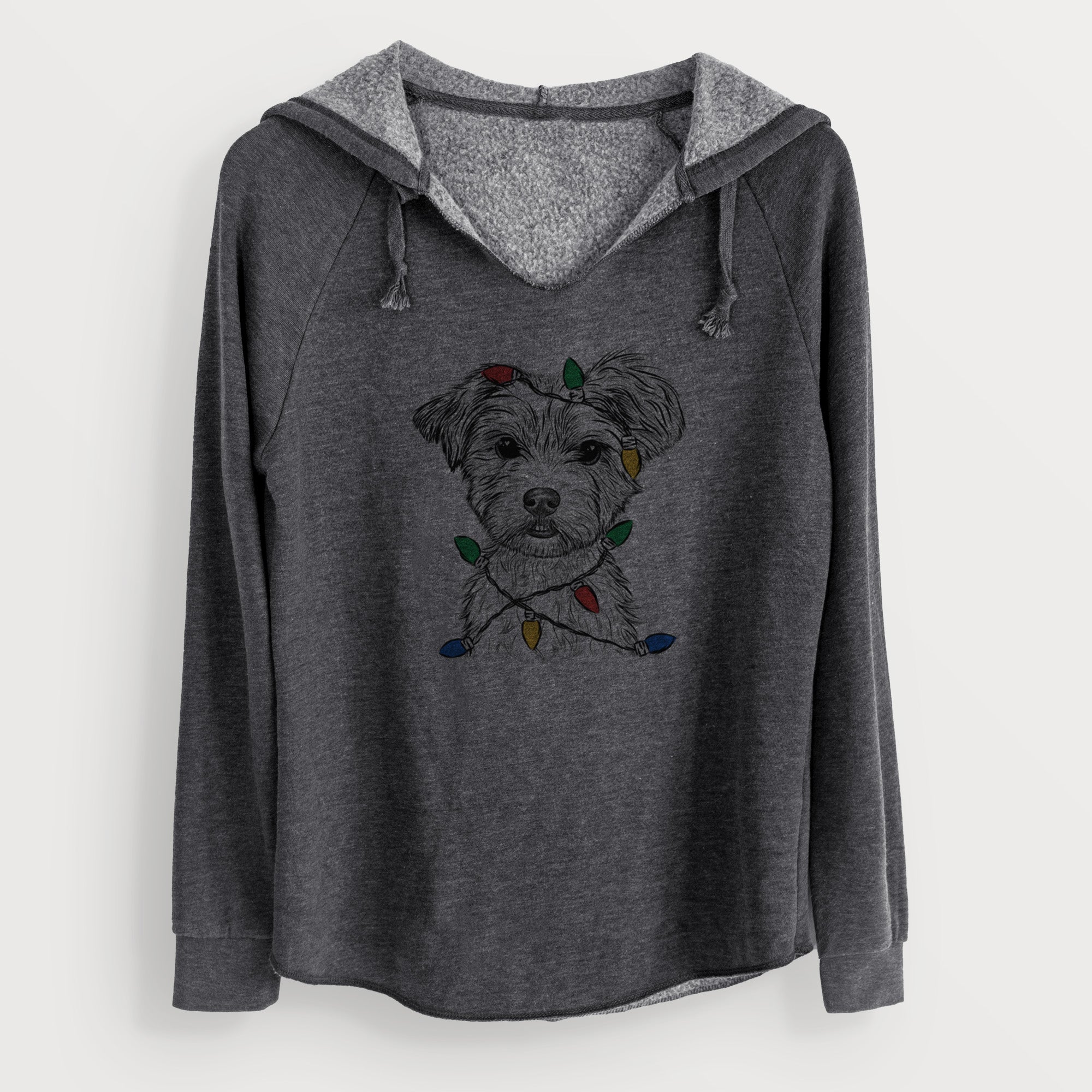 Christmas Lights William Mitchell Newman the Yorkshire Terrier - Cali Wave Hooded Sweatshirt