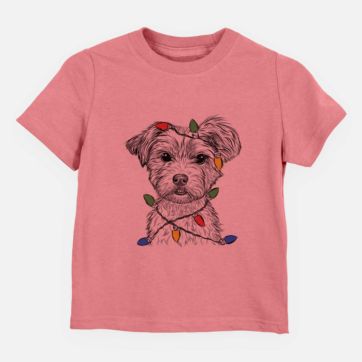 Christmas Lights William Mitchell Newman the Yorkshire Terrier - Kids/Youth/Toddler Shirt