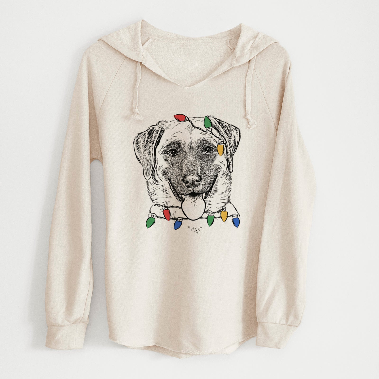 Christmas Lights Willow the Anatolian Shepherd - Cali Wave Hooded Sweatshirt