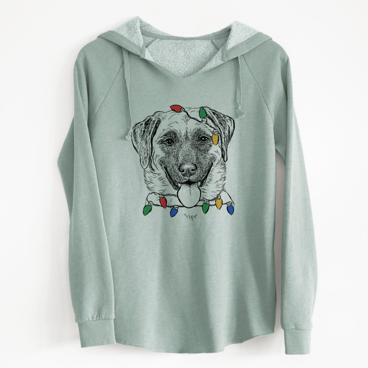 Christmas Lights Willow the Anatolian Shepherd - Cali Wave Hooded Sweatshirt