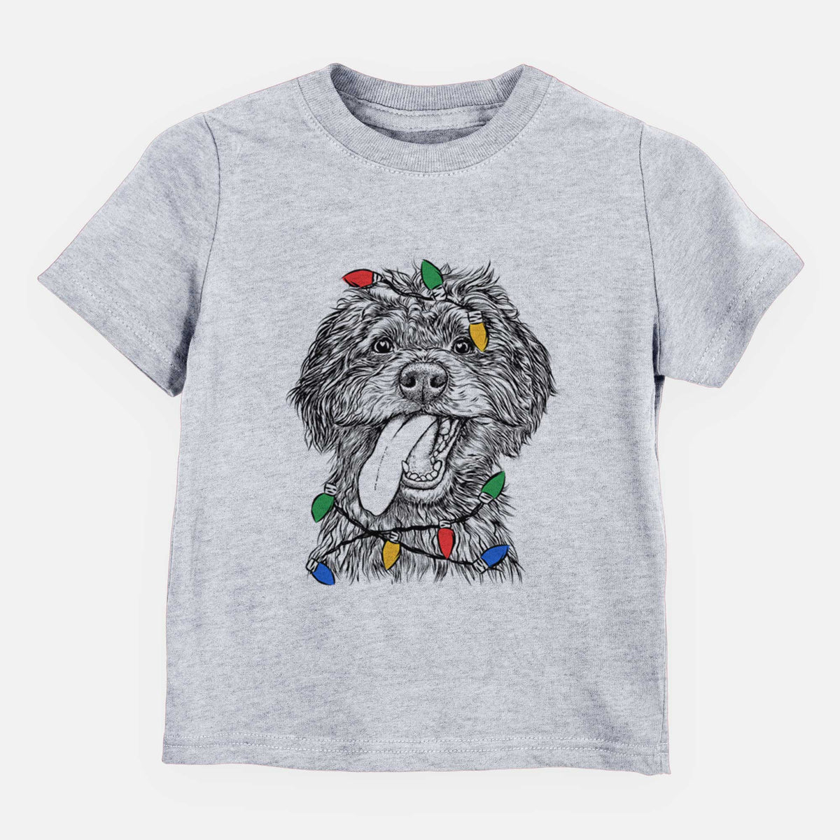 Christmas Lights Winnie the Mini Aussiedoodle - Kids/Youth/Toddler Shirt