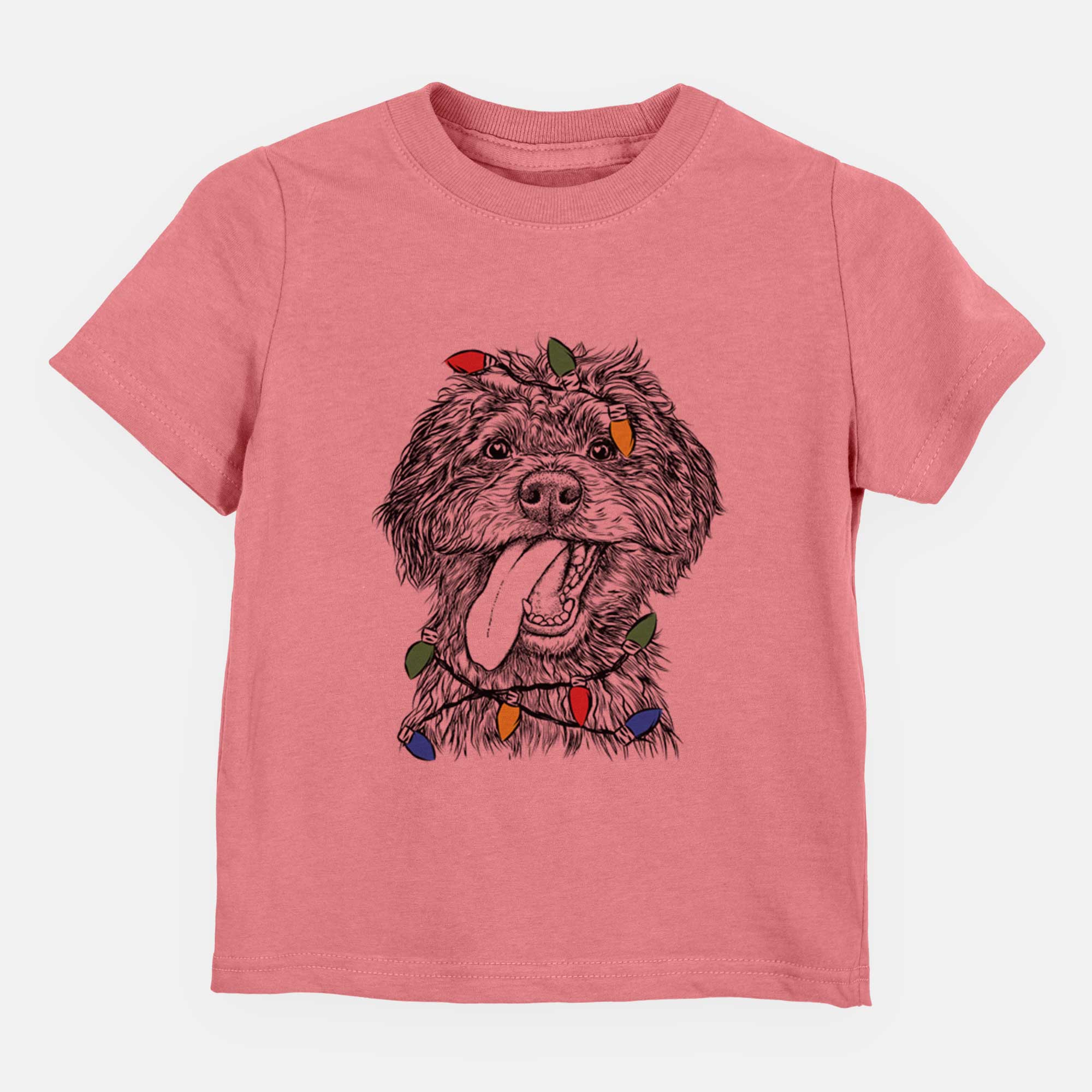 Christmas Lights Winnie the Mini Aussiedoodle - Kids/Youth/Toddler Shirt