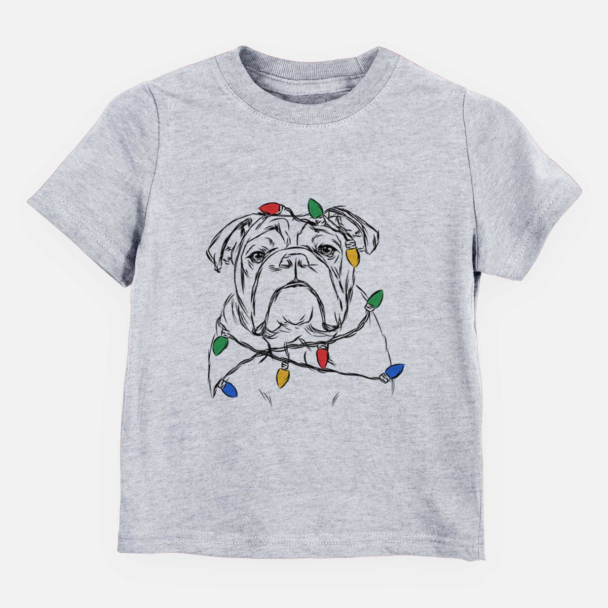 Christmas Lights Winston the English Bulldog - Kids/Youth/Toddler Shirt