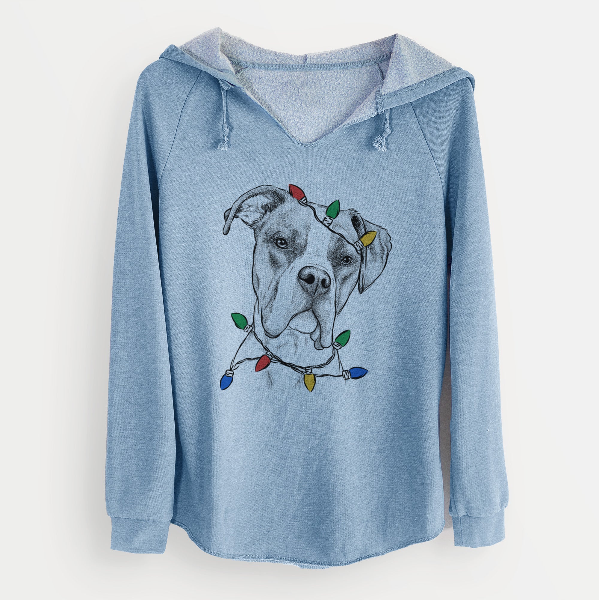 Christmas Lights Winston the Boxer - Cali Wave Hooded Sweatshirt