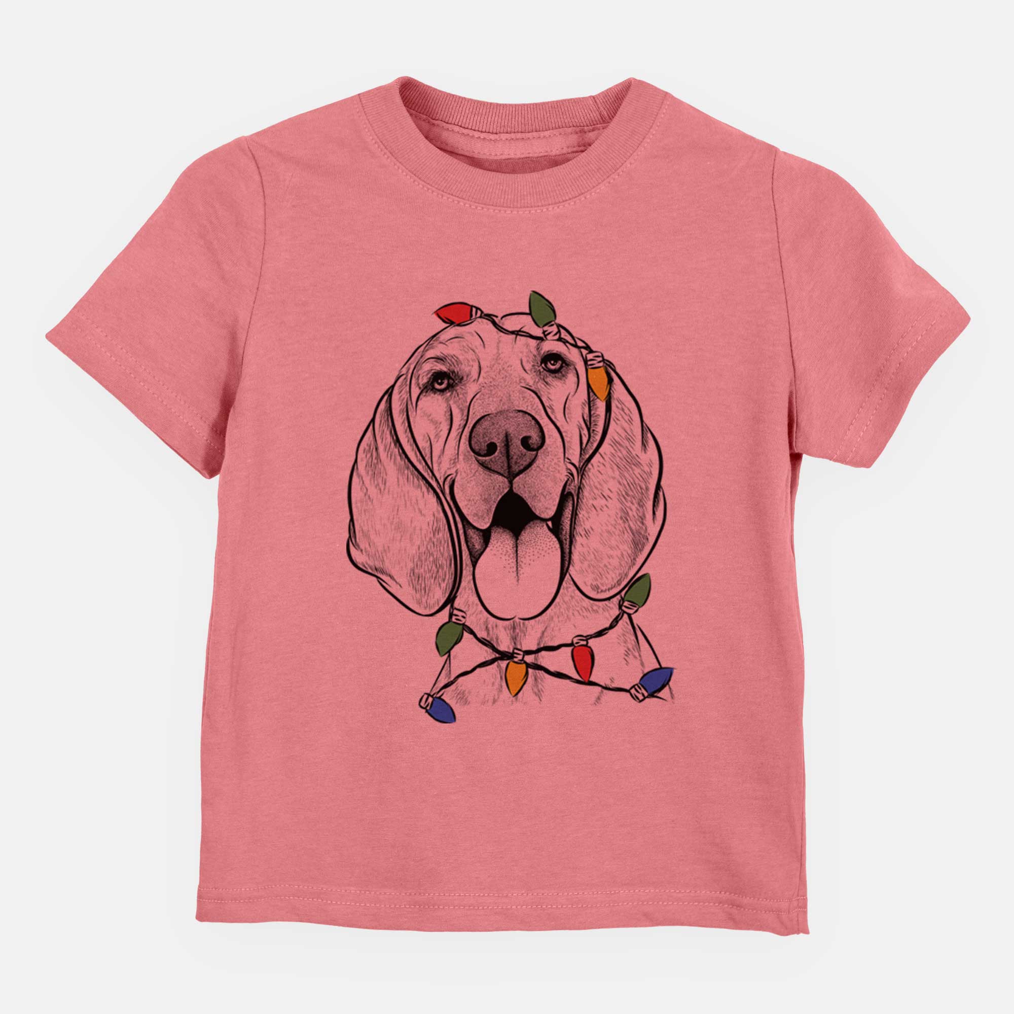 Christmas Lights Winston the Redbone Coonhound - Kids/Youth/Toddler Shirt