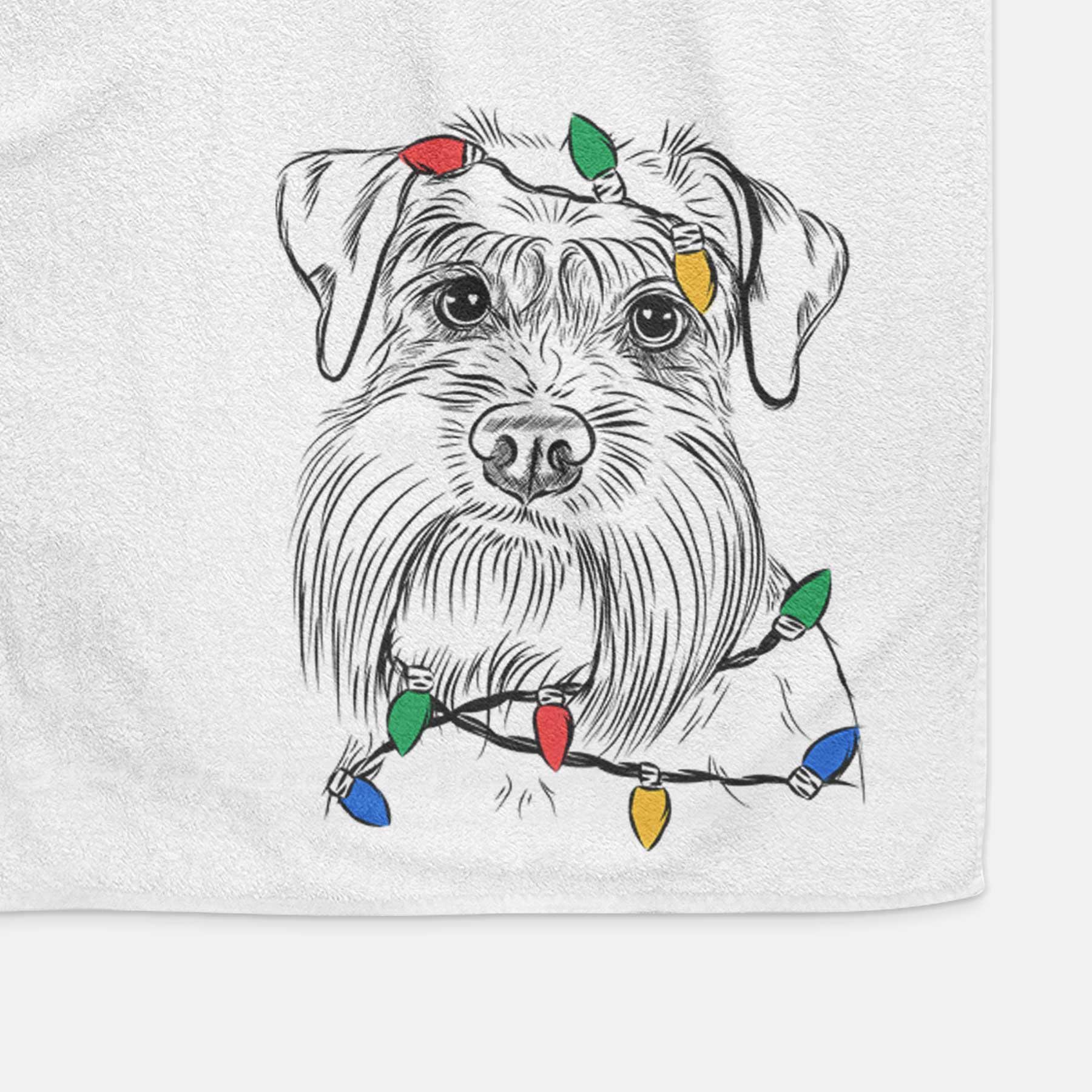 Wrigley the Schnauzer Decorative Hand Towel