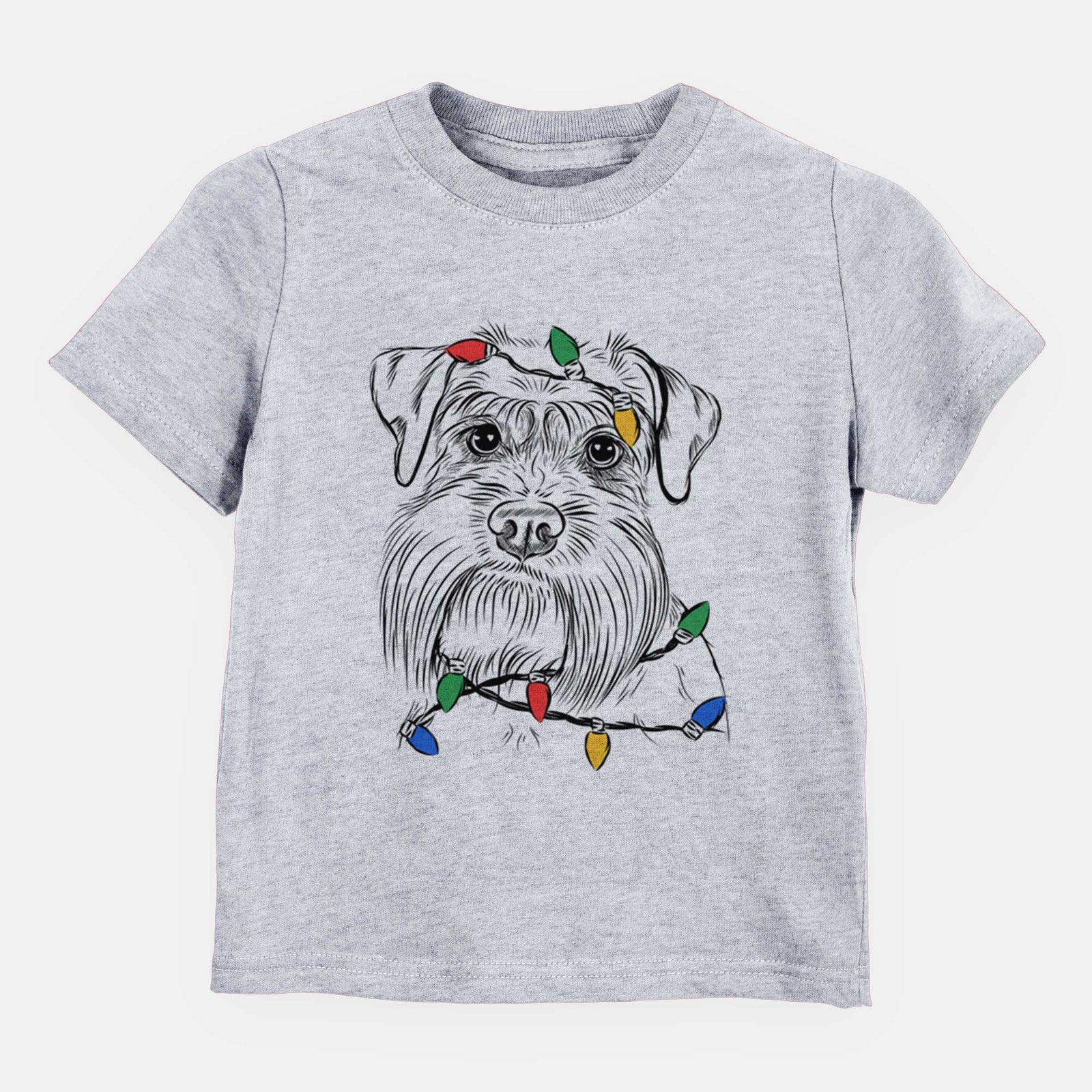 Christmas Lights Wrigley the Schnauzer - Kids/Youth/Toddler Shirt