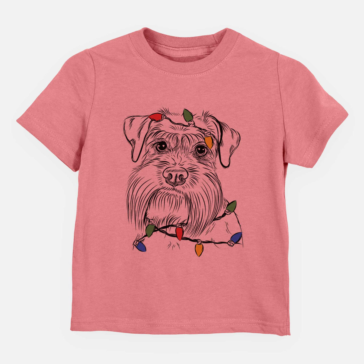 Christmas Lights Wrigley the Schnauzer - Kids/Youth/Toddler Shirt