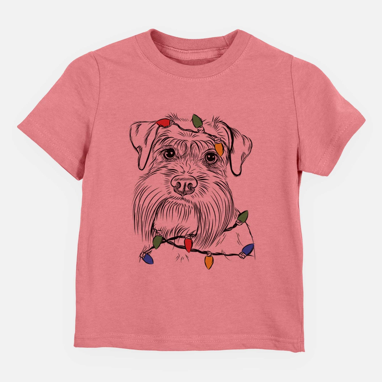 Christmas Lights Wrigley the Schnauzer - Kids/Youth/Toddler Shirt