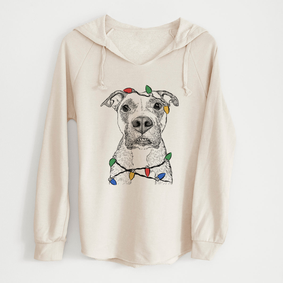 Christmas Lights Xena the Mixed Breed - Cali Wave Hooded Sweatshirt