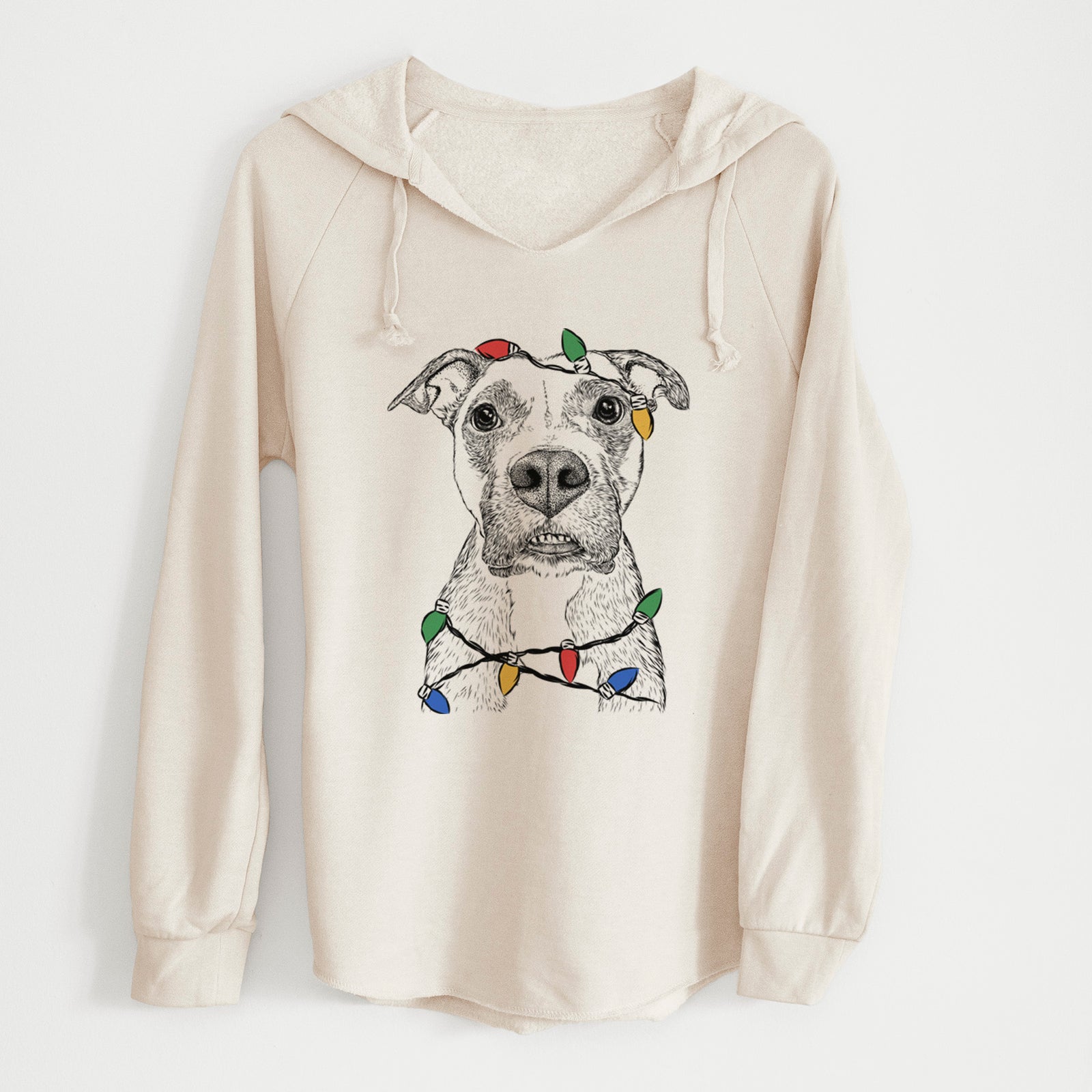 Christmas Lights Xena the Mixed Breed - Cali Wave Hooded Sweatshirt