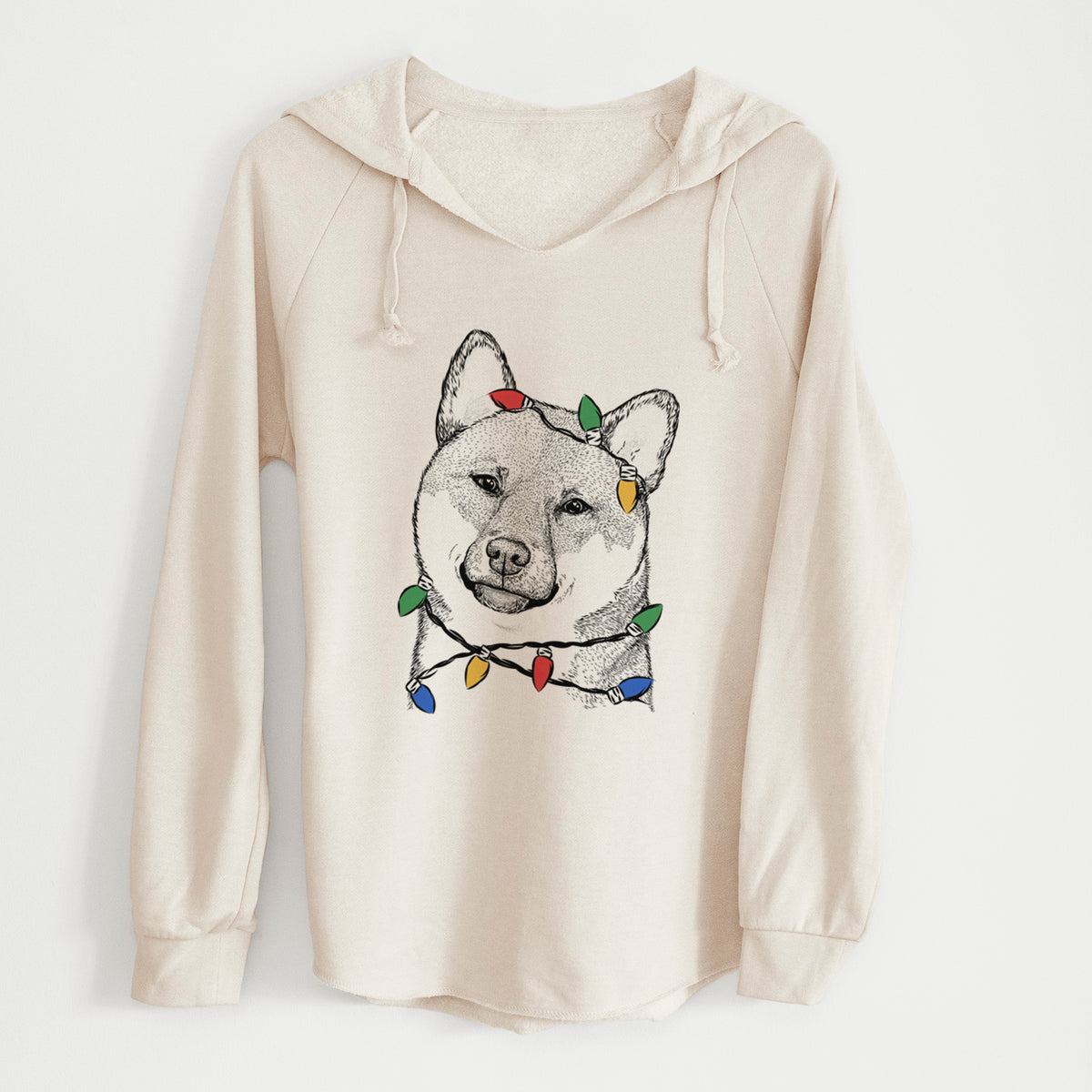 Christmas Lights Yakuza the Shiba Inu - Cali Wave Hooded Sweatshirt