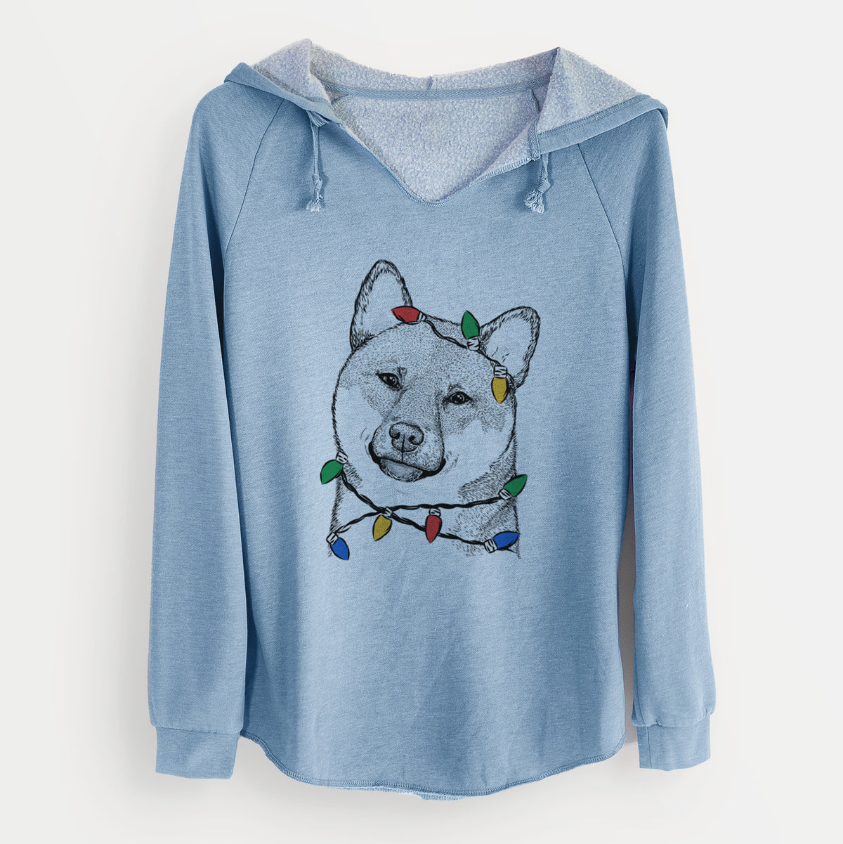 Christmas Lights Yakuza the Shiba Inu - Cali Wave Hooded Sweatshirt