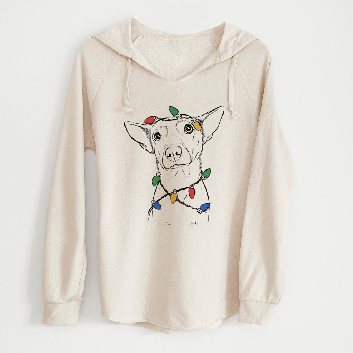 Christmas Lights Yogi the Mixed Breed - Cali Wave Hooded Sweatshirt