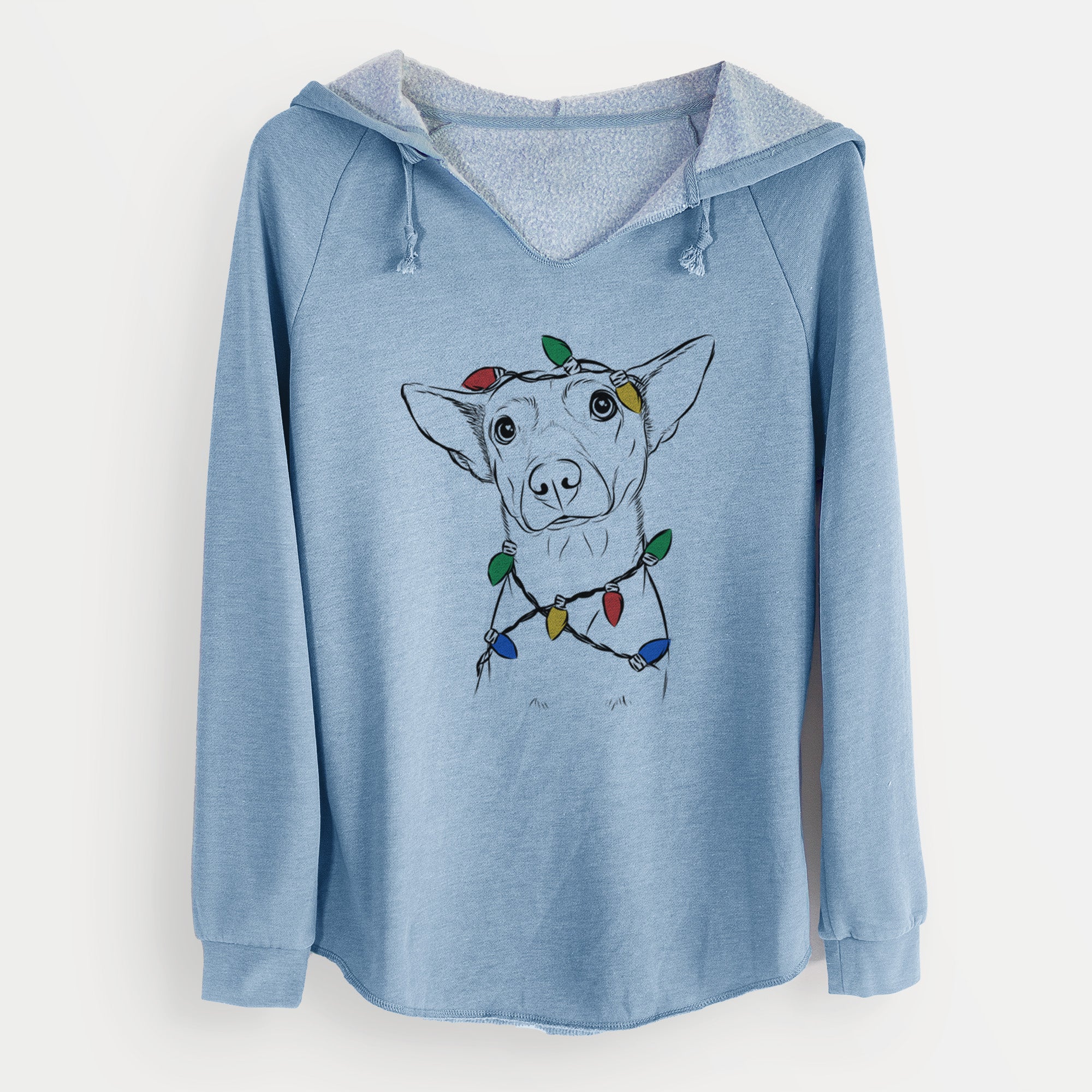 Christmas Lights Yogi the Mixed Breed - Cali Wave Hooded Sweatshirt