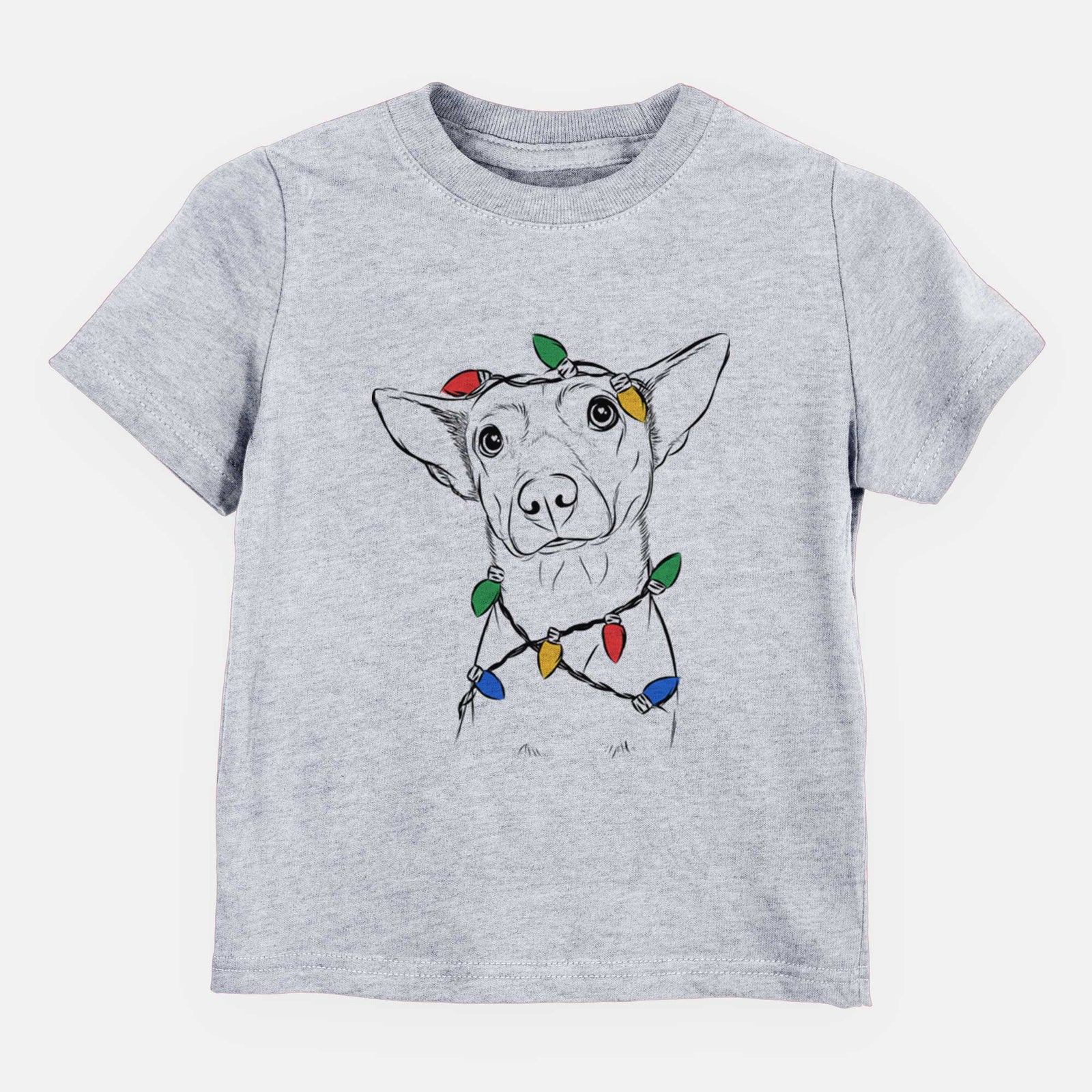 Christmas Lights Yogi the Mixed Breed - Kids/Youth/Toddler Shirt