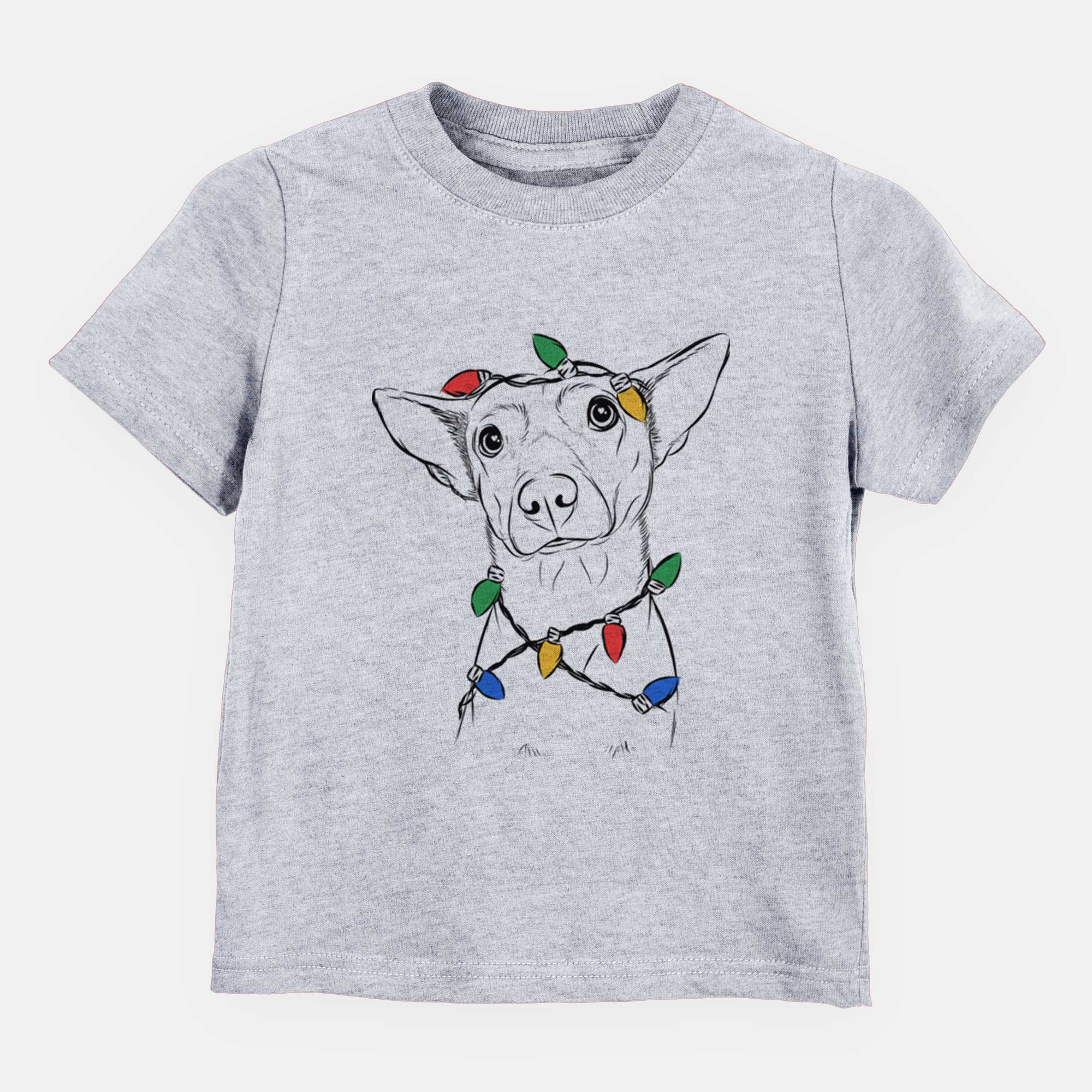 Christmas Lights Yogi the Mixed Breed - Kids/Youth/Toddler Shirt