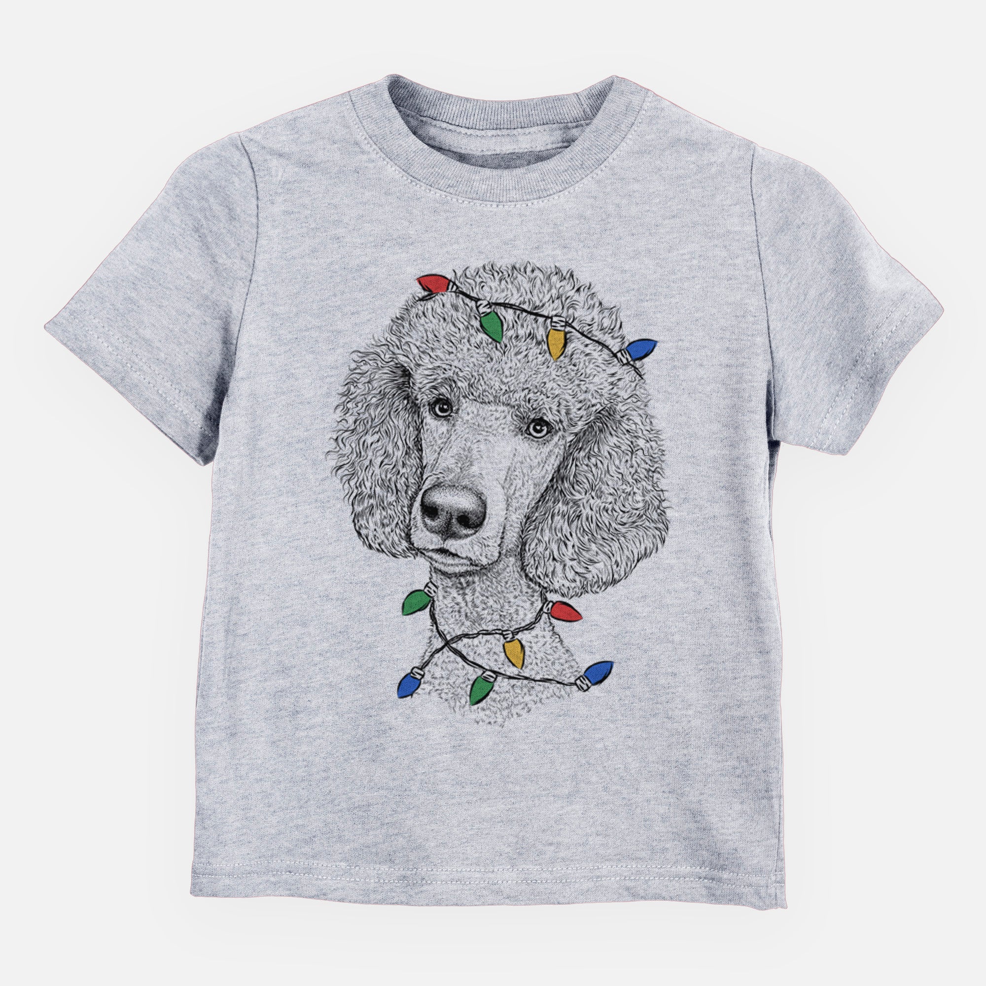 Christmas Lights Yuki the Poodle - Kids/Youth/Toddler Shirt