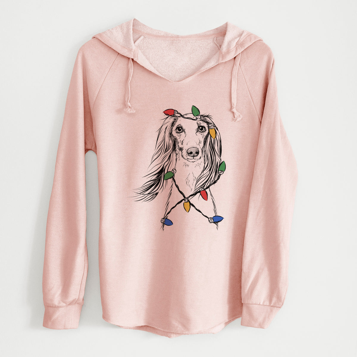 Christmas Lights Zahra the Saluki - Cali Wave Hooded Sweatshirt