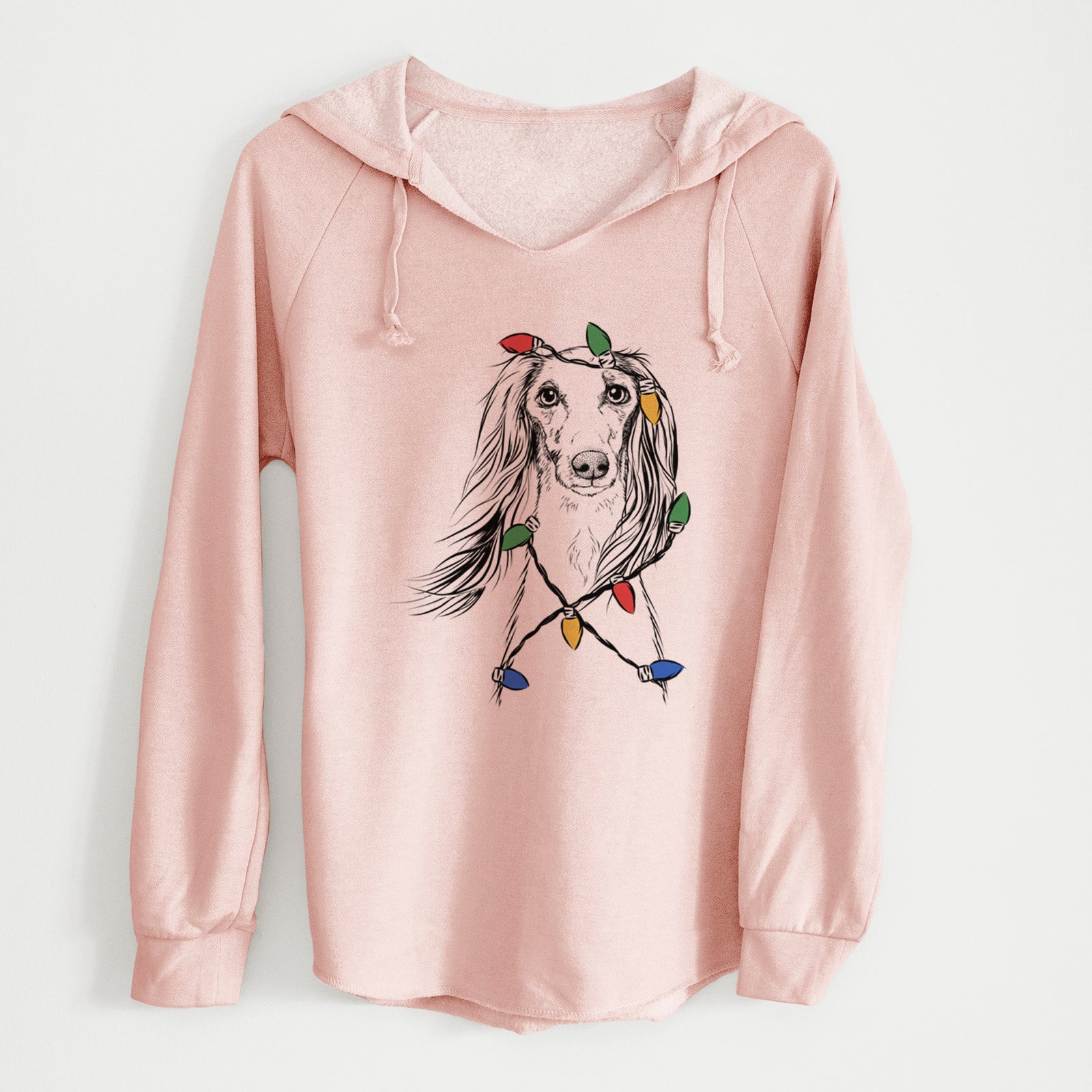 Christmas Lights Zahra the Saluki - Cali Wave Hooded Sweatshirt