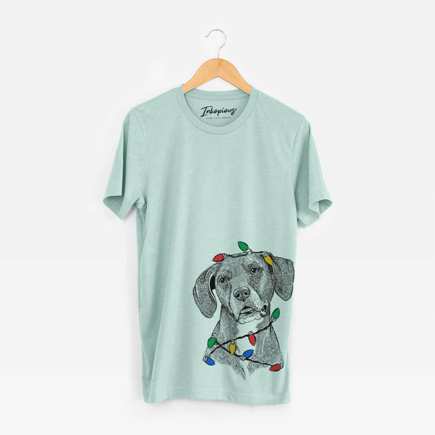 Christmas Lights Zeena the Plott Hound Mix - Unisex Crewneck