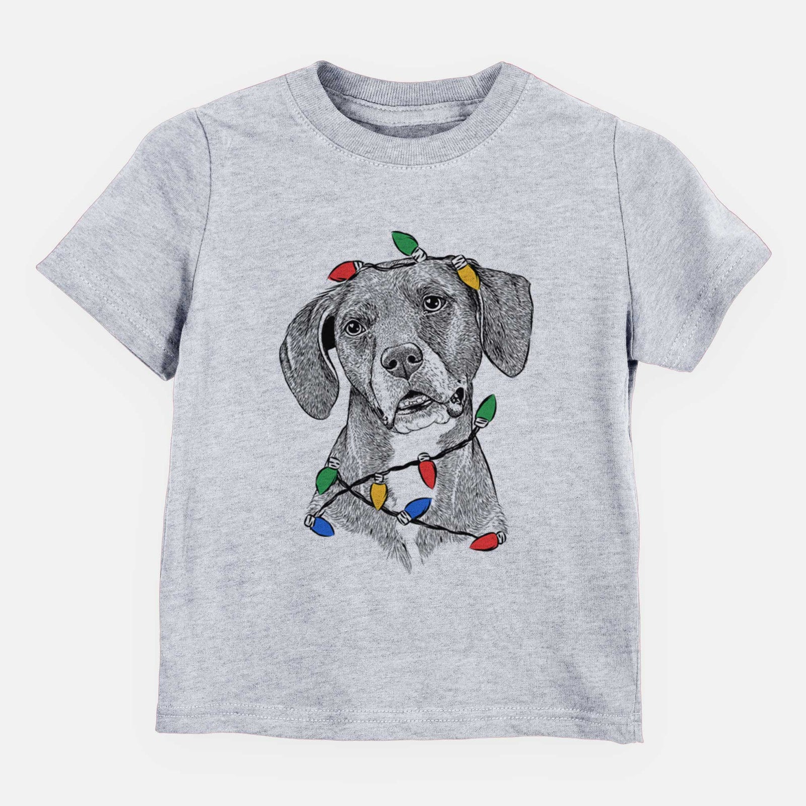 Christmas Lights Zeena the Plott Hound Mix - Kids/Youth/Toddler Shirt