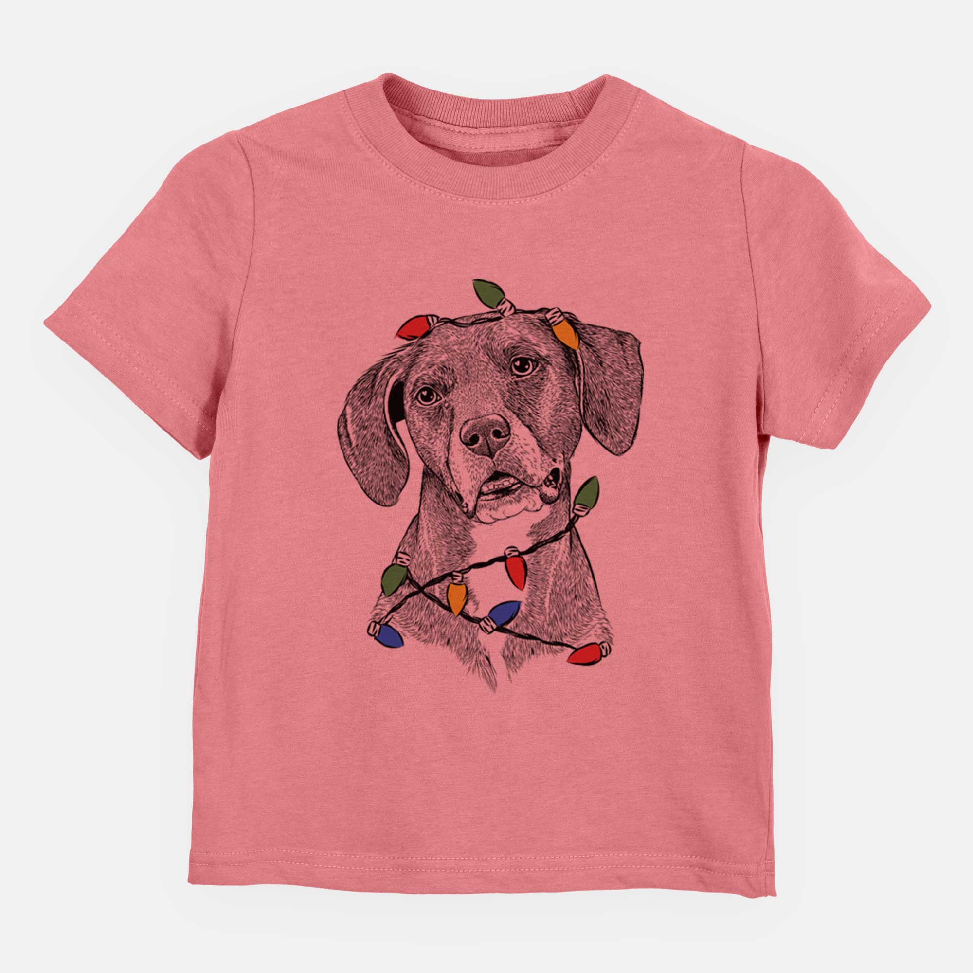 Christmas Lights Zeena the Plott Hound Mix - Kids/Youth/Toddler Shirt