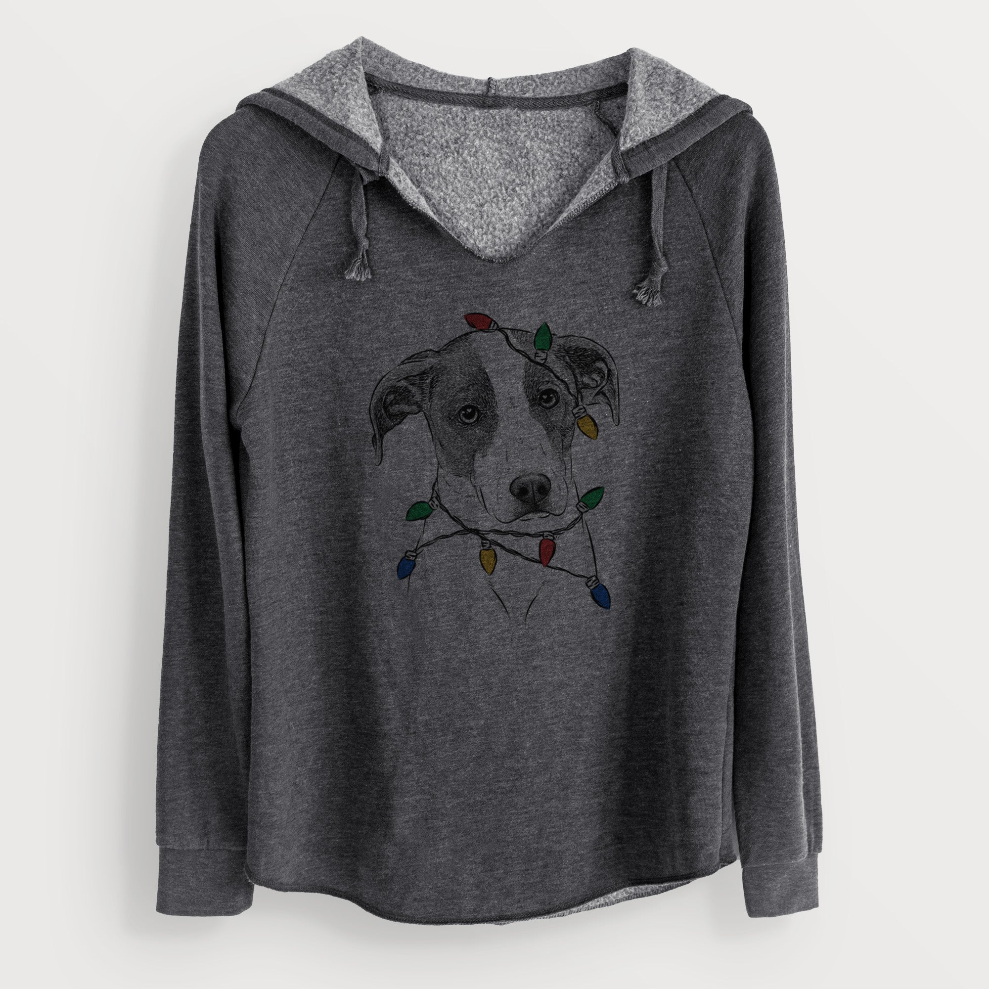 Christmas Lights Zephyr the Pointer Mix - Cali Wave Hooded Sweatshirt