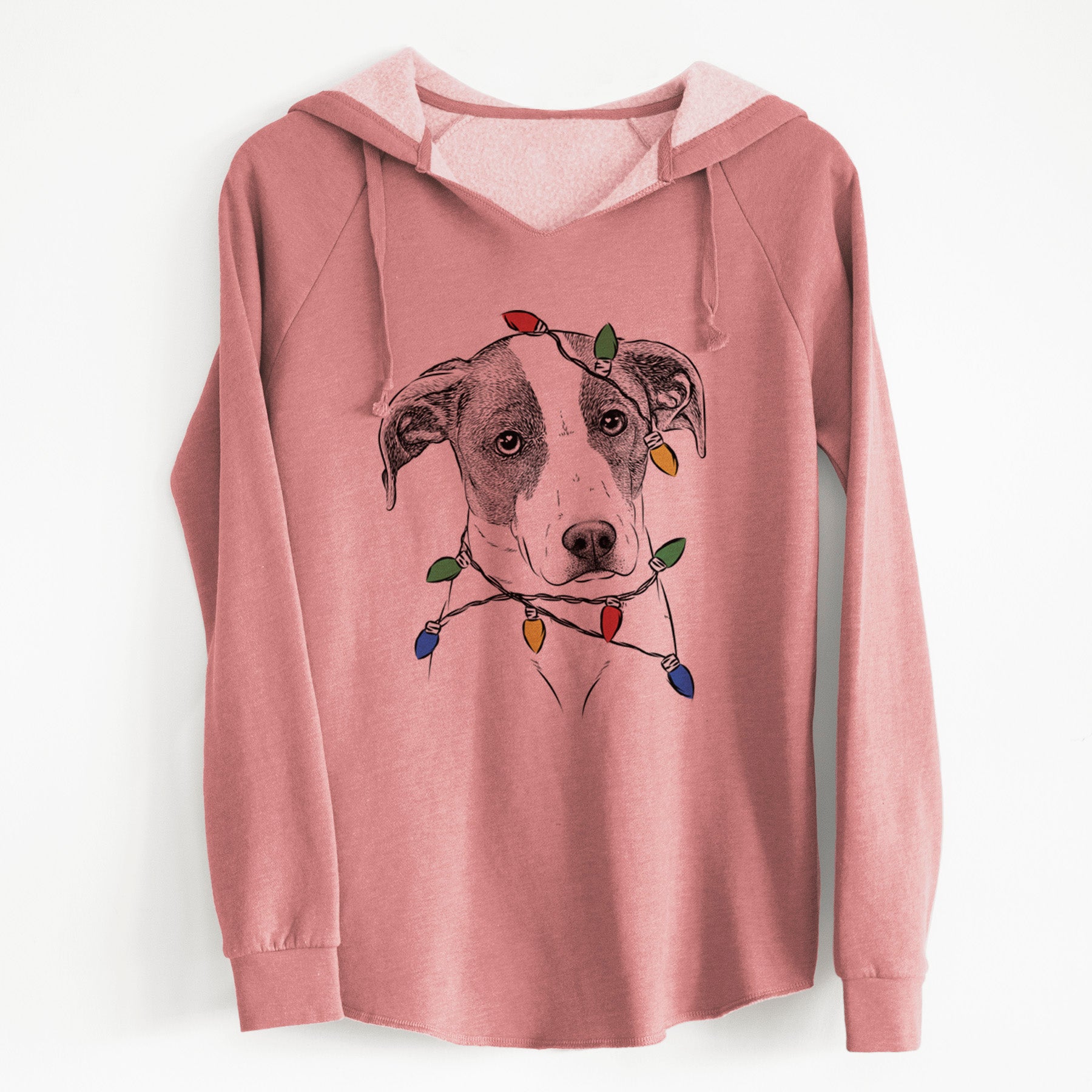 Christmas Lights Zephyr the Pointer Mix - Cali Wave Hooded Sweatshirt