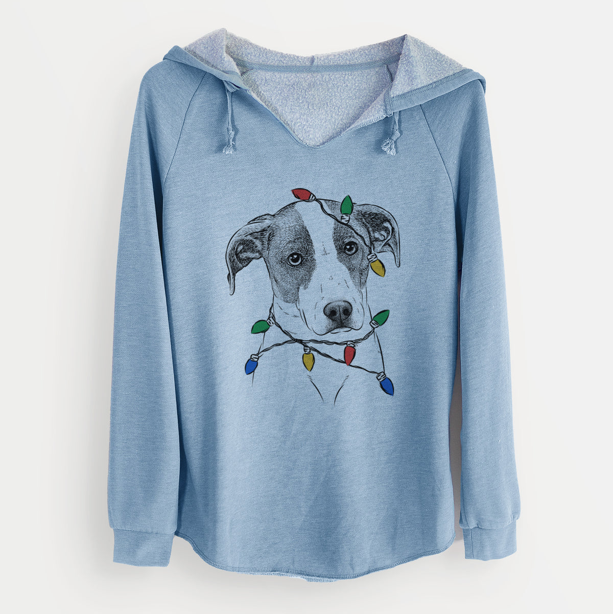 Christmas Lights Zephyr the Pointer Mix - Cali Wave Hooded Sweatshirt