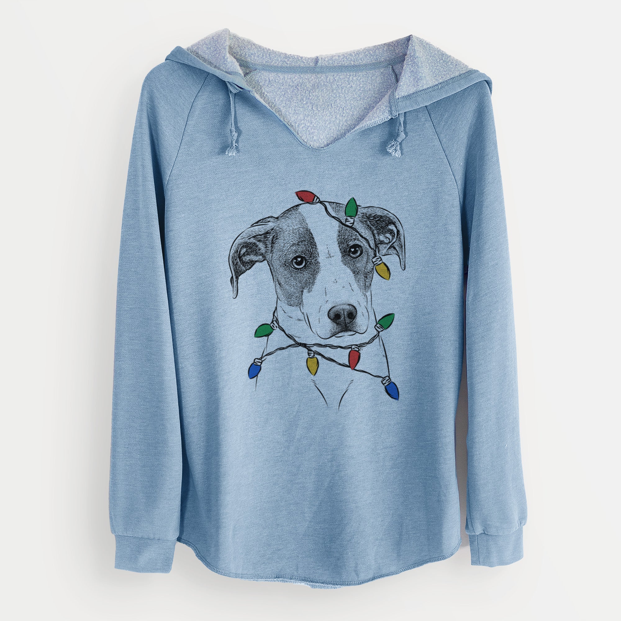 Christmas Lights Zephyr the Pointer Mix - Cali Wave Hooded Sweatshirt