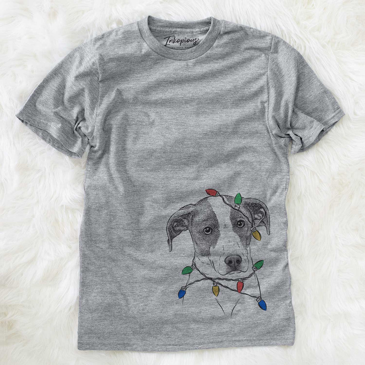 Christmas Lights Zephyr the Pointer Mix - Unisex Crewneck