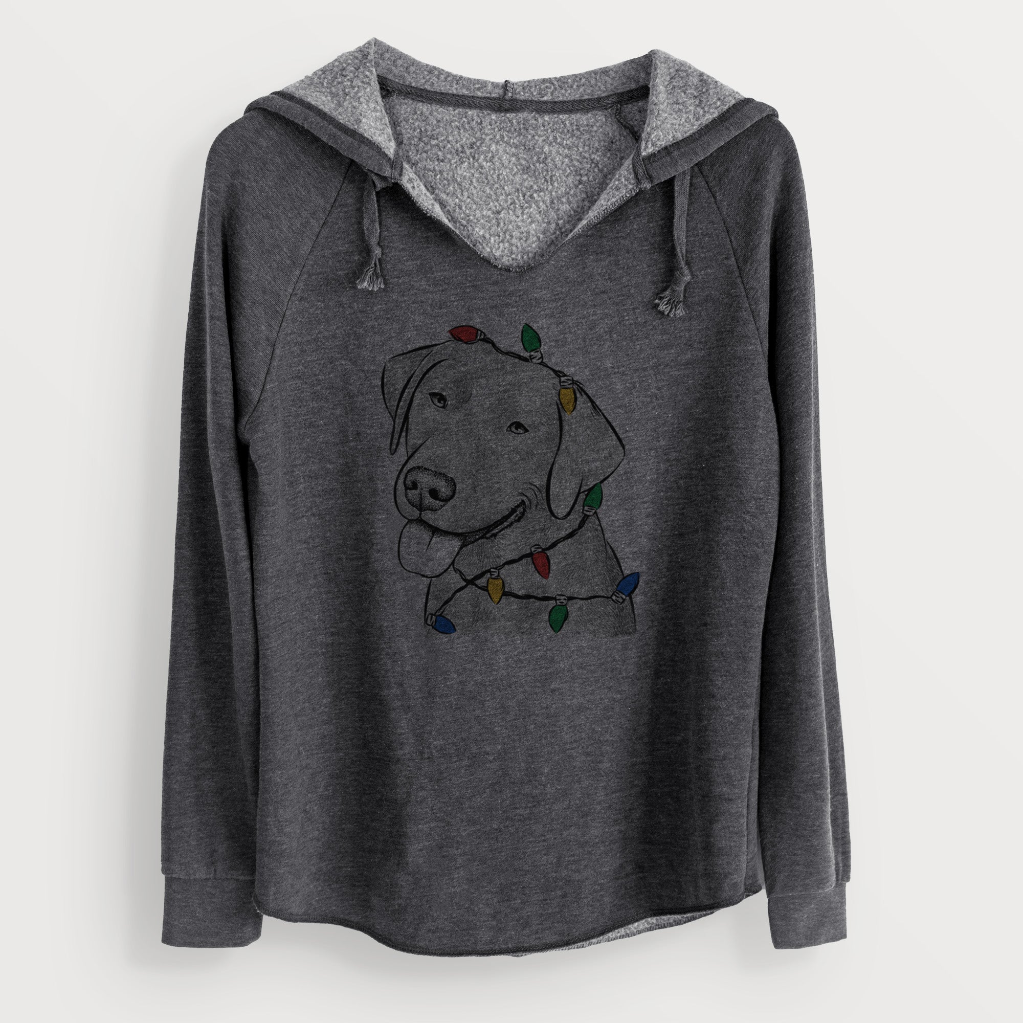 Christmas Lights Zeppelin the Black Labrador - Cali Wave Hooded Sweatshirt